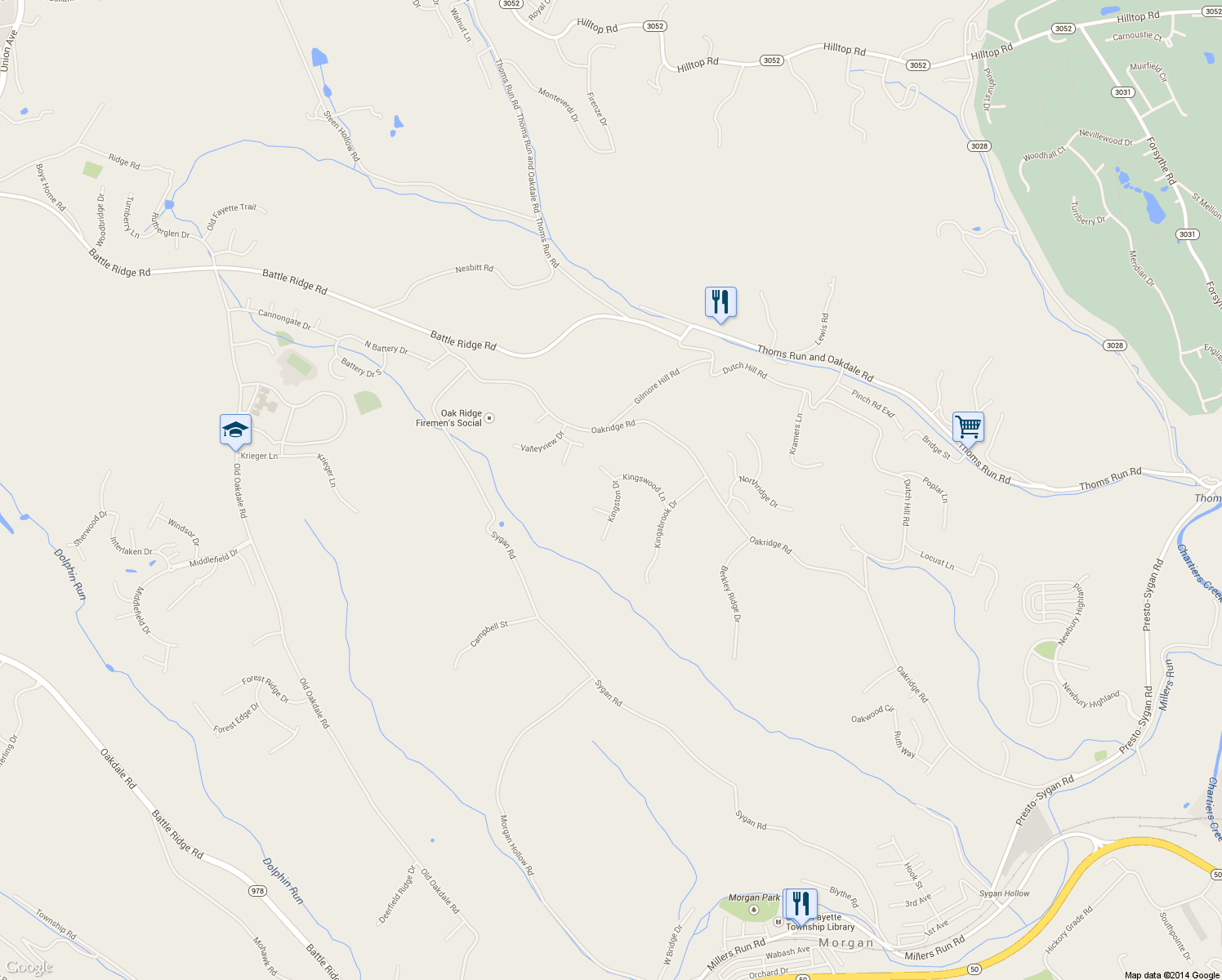 map of restaurants, bars, coffee shops, grocery stores, and more near 810 Kingston Drive in McDonald