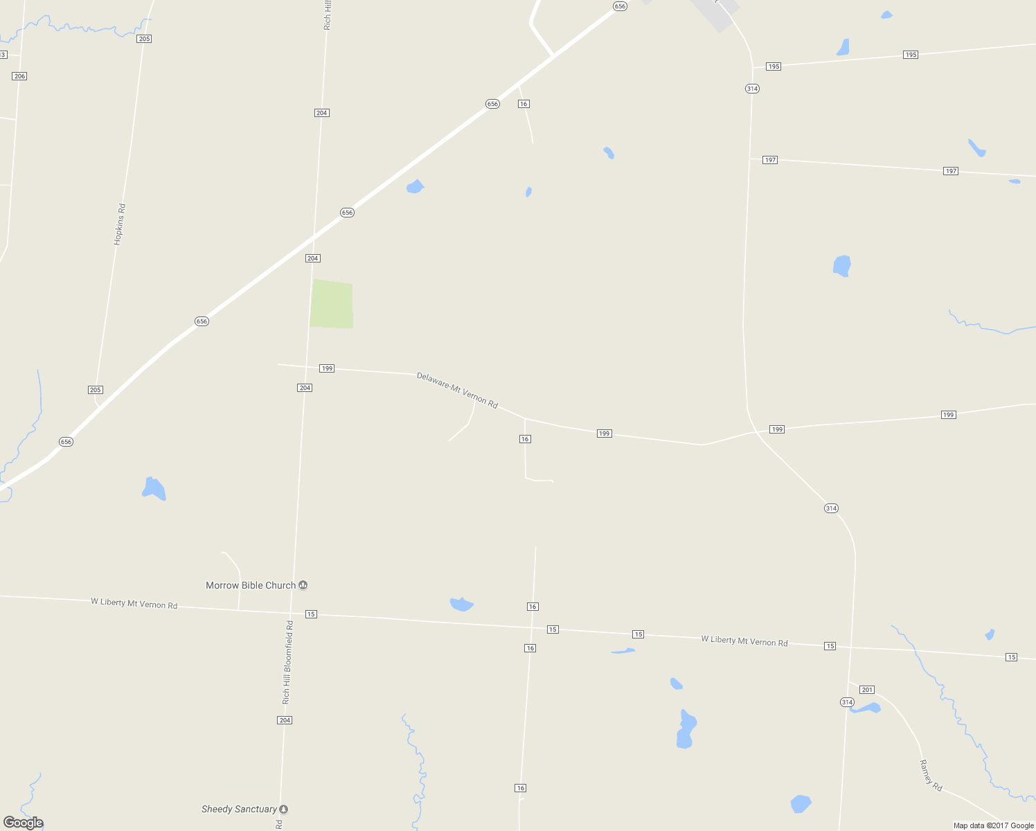 map of restaurants, bars, coffee shops, grocery stores, and more near 6600 Township Road 199 in Centerburg