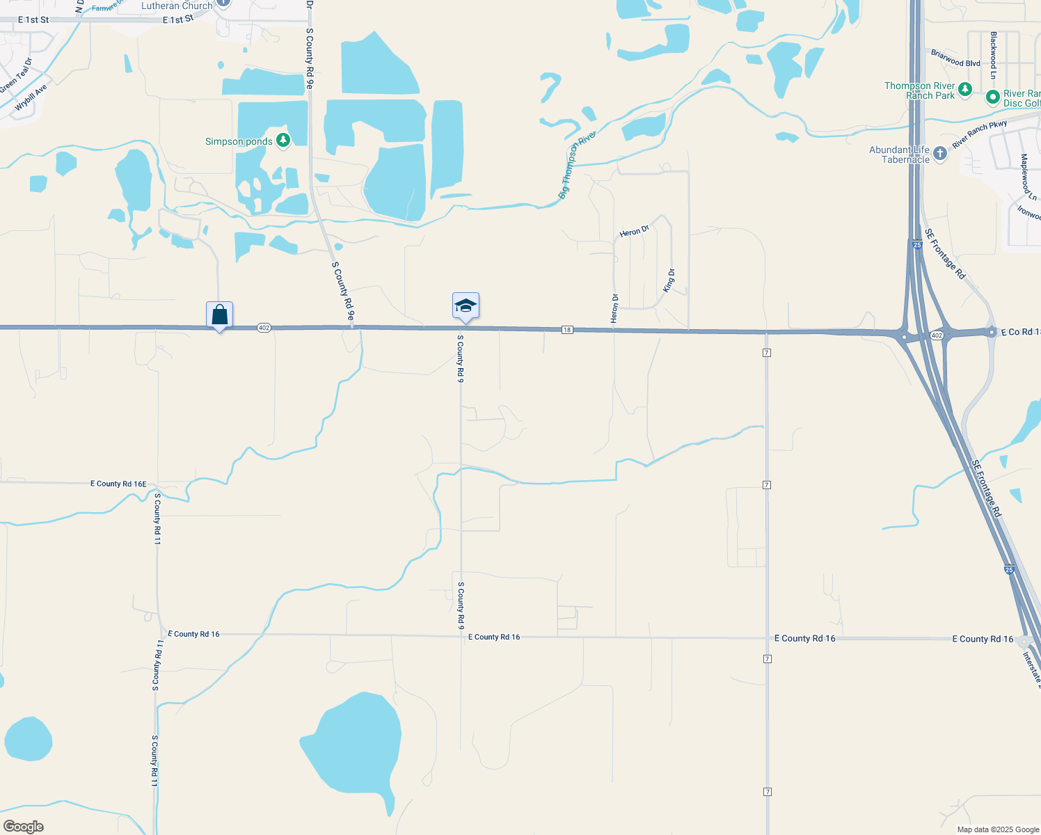 map of restaurants, bars, coffee shops, grocery stores, and more near 1714 Sauk Hill Road in Loveland