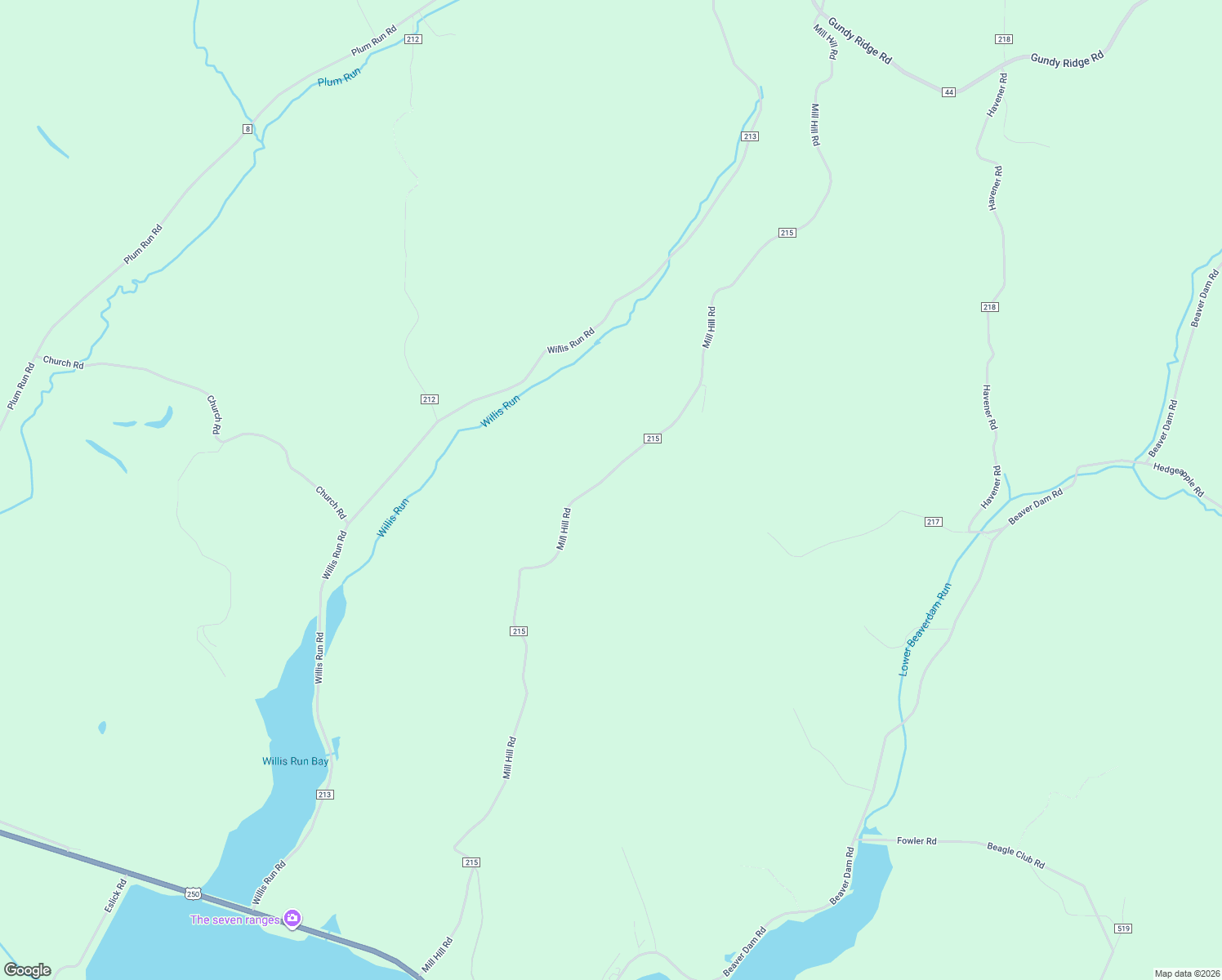 map of restaurants, bars, coffee shops, grocery stores, and more near 88101 Mill Hill Road in Bowerston
