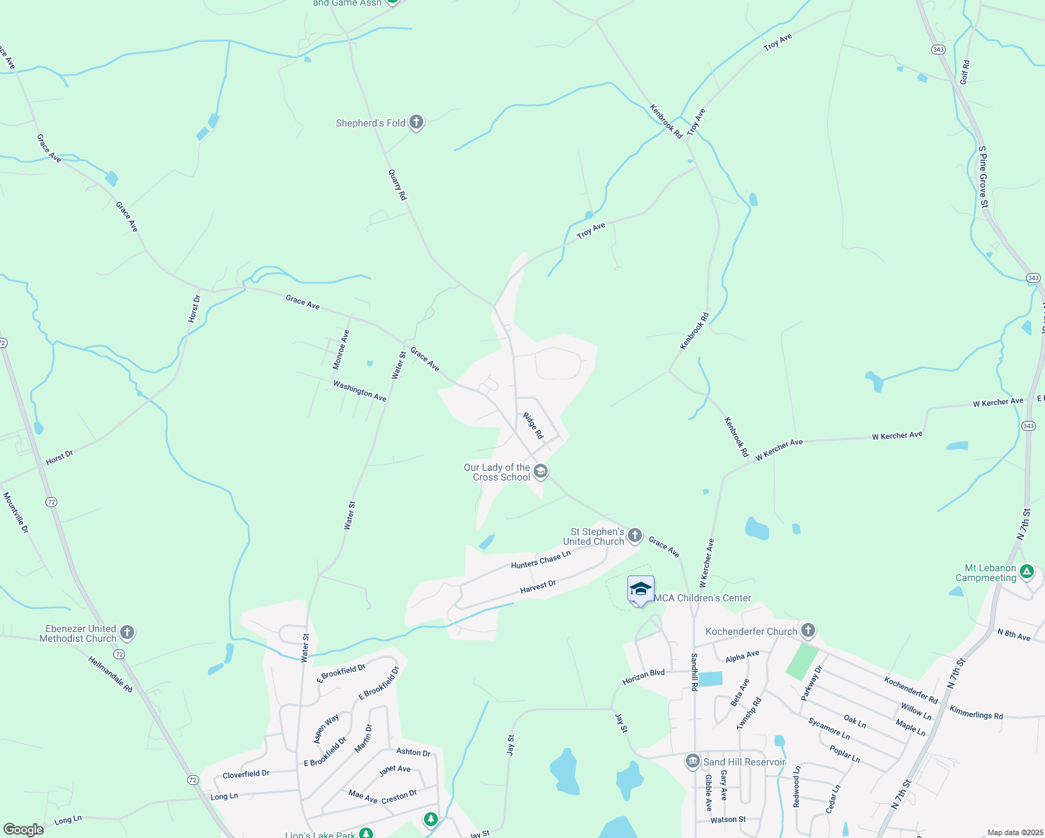 map of restaurants, bars, coffee shops, grocery stores, and more near 1704 Quarry Rd in Lebanon
