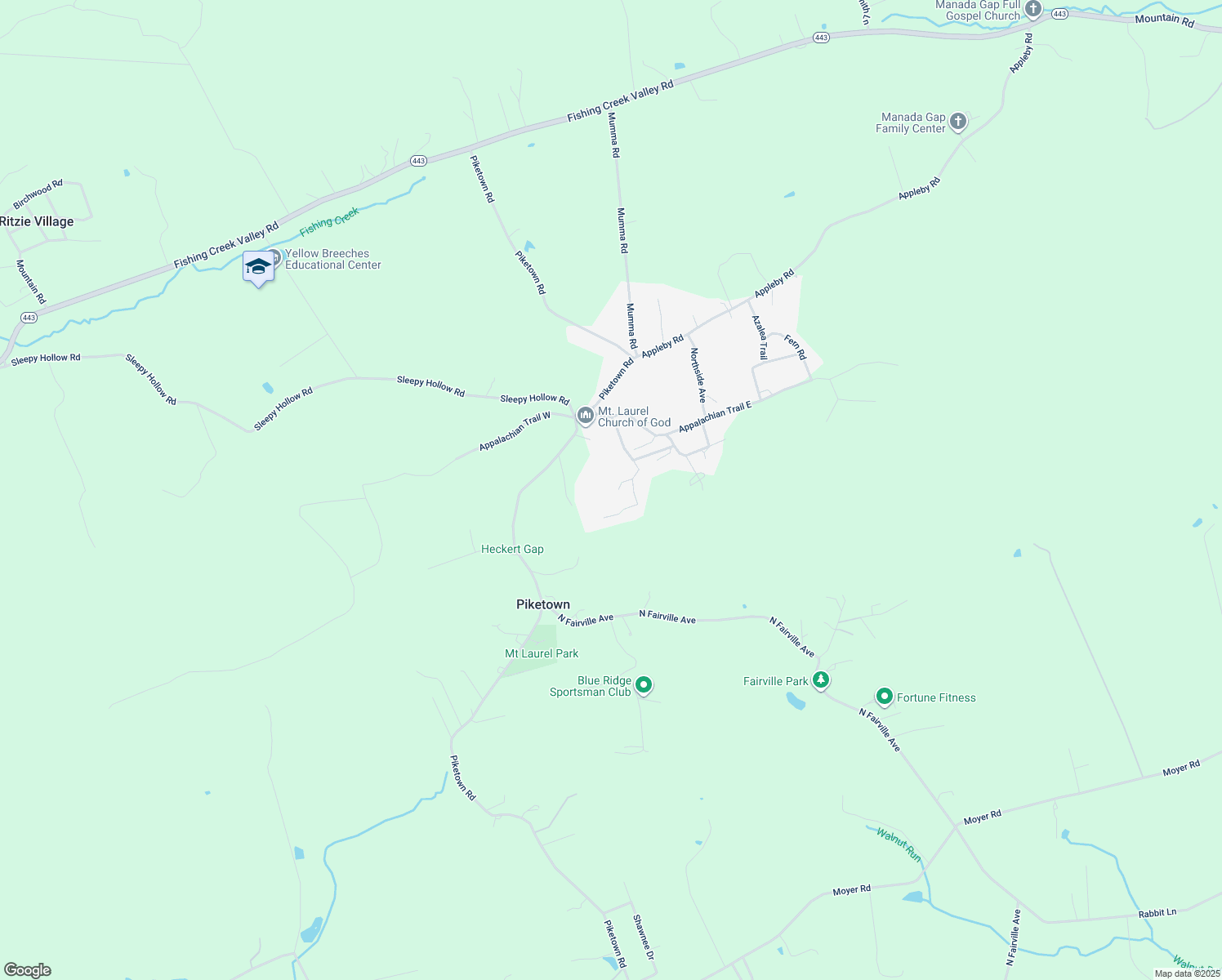 map of restaurants, bars, coffee shops, grocery stores, and more near 7568 Mountain Top Rd in Harrisburg