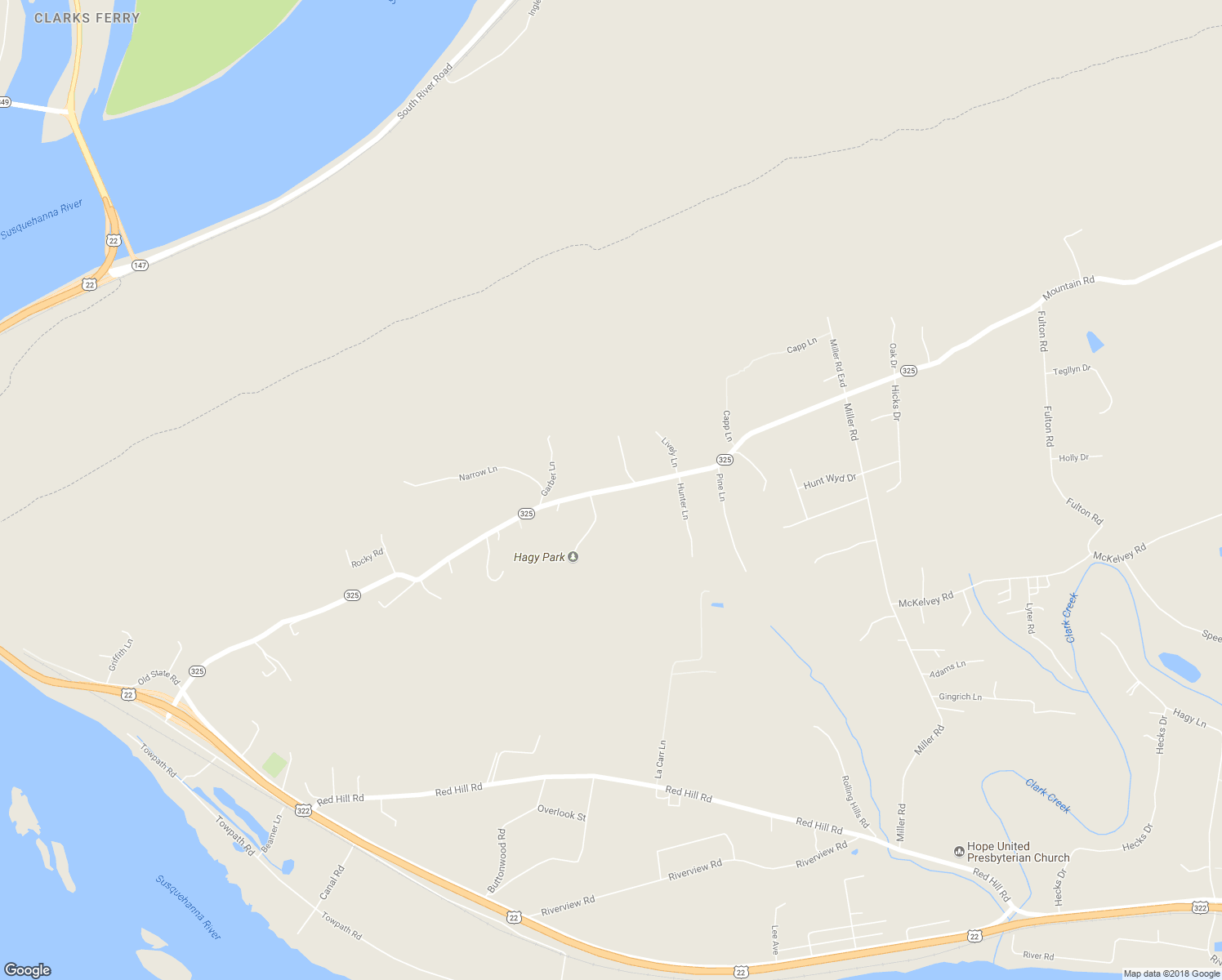 map of restaurants, bars, coffee shops, grocery stores, and more near 1101 Mountain Road in Dauphin