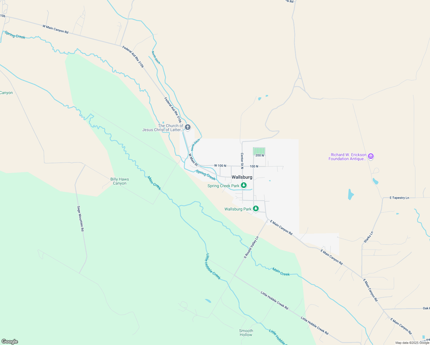 map of restaurants, bars, coffee shops, grocery stores, and more near 245 West Main Canyon Road in Wallsburg