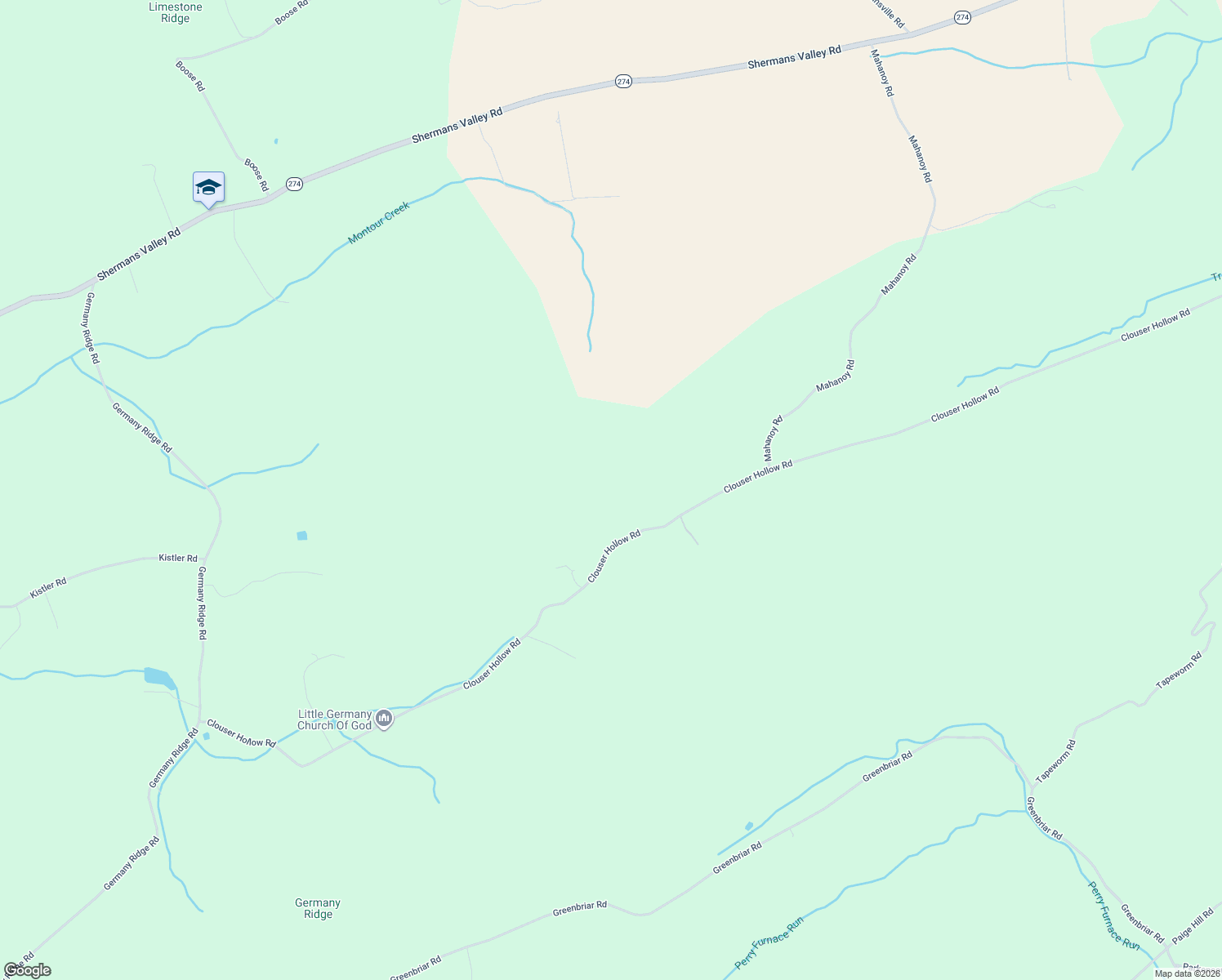 map of restaurants, bars, coffee shops, grocery stores, and more near 462 Clouser Hollow Road in New Bloomfield