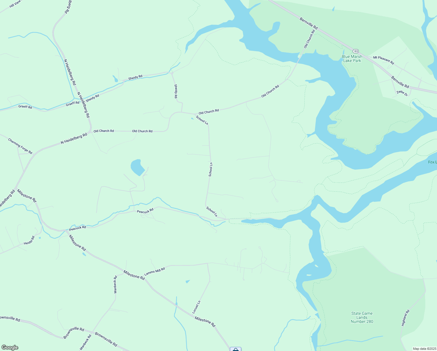 map of restaurants, bars, coffee shops, grocery stores, and more near 57 School Lane in Robesonia
