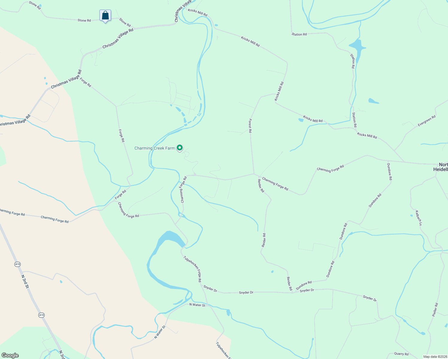 map of restaurants, bars, coffee shops, grocery stores, and more near 534 Charming Forge Road in Robesonia