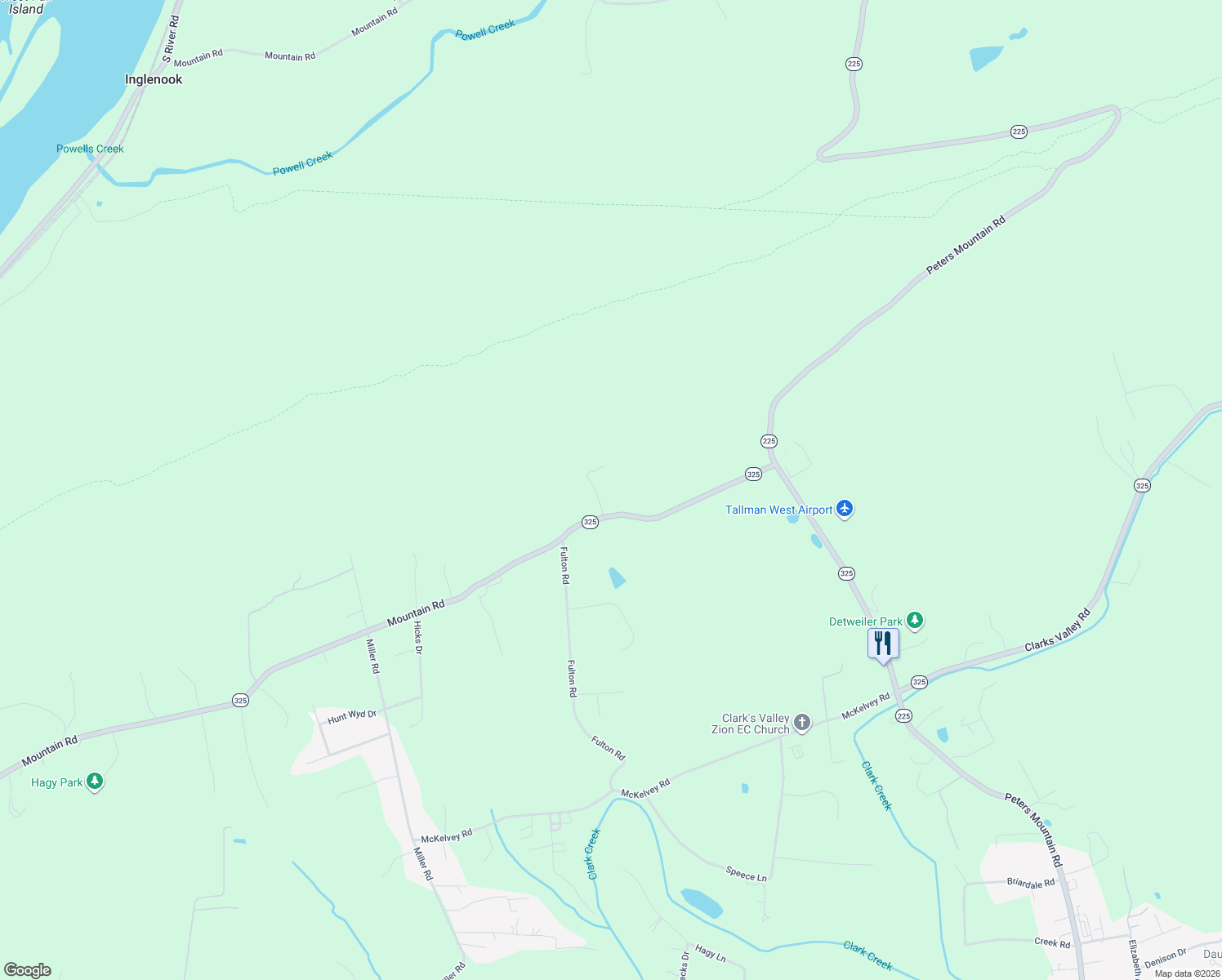 map of restaurants, bars, coffee shops, grocery stores, and more near 1810 Poplar Ridge Lane in Dauphin