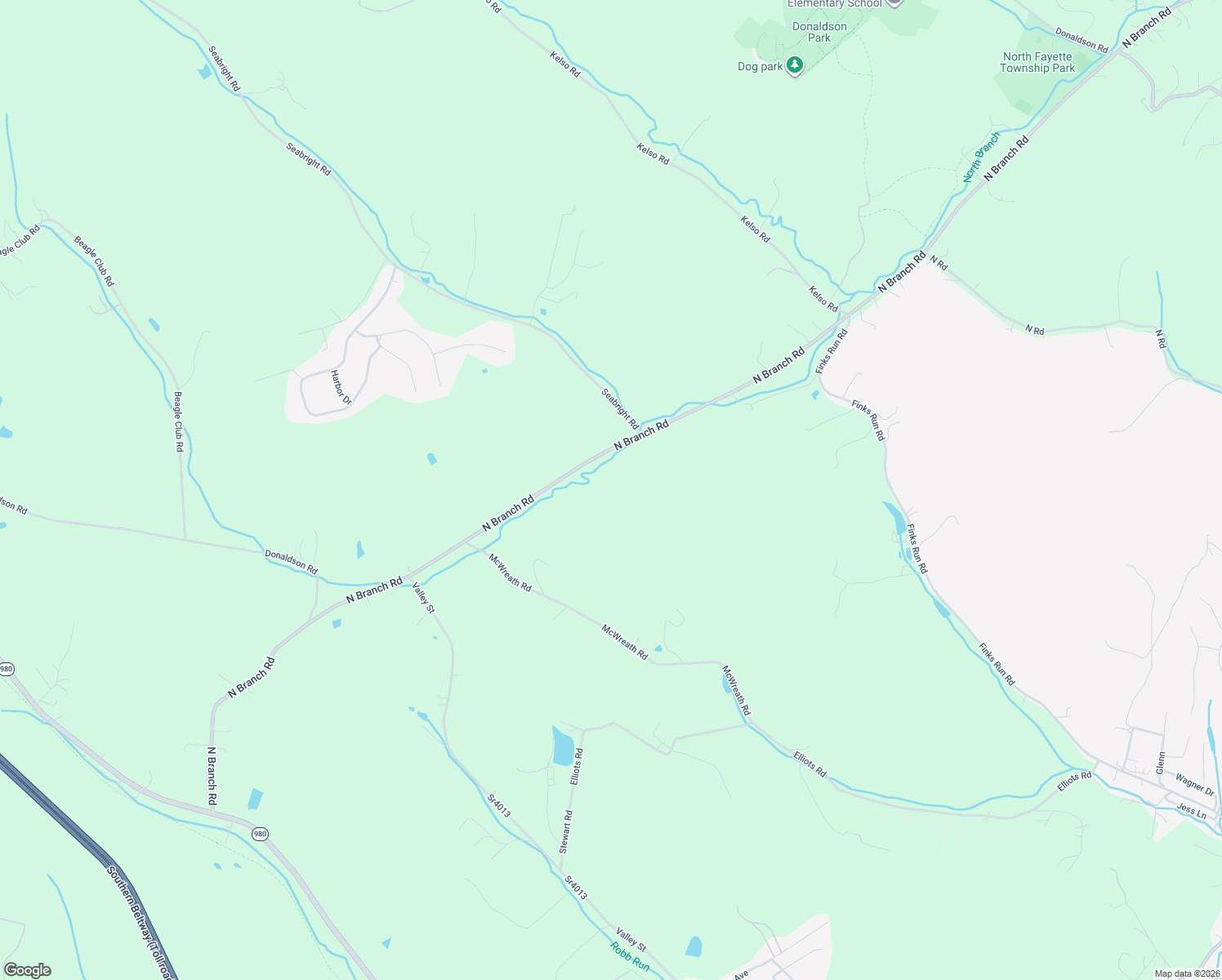 map of restaurants, bars, coffee shops, grocery stores, and more near 811 North Branch Road in McDonald