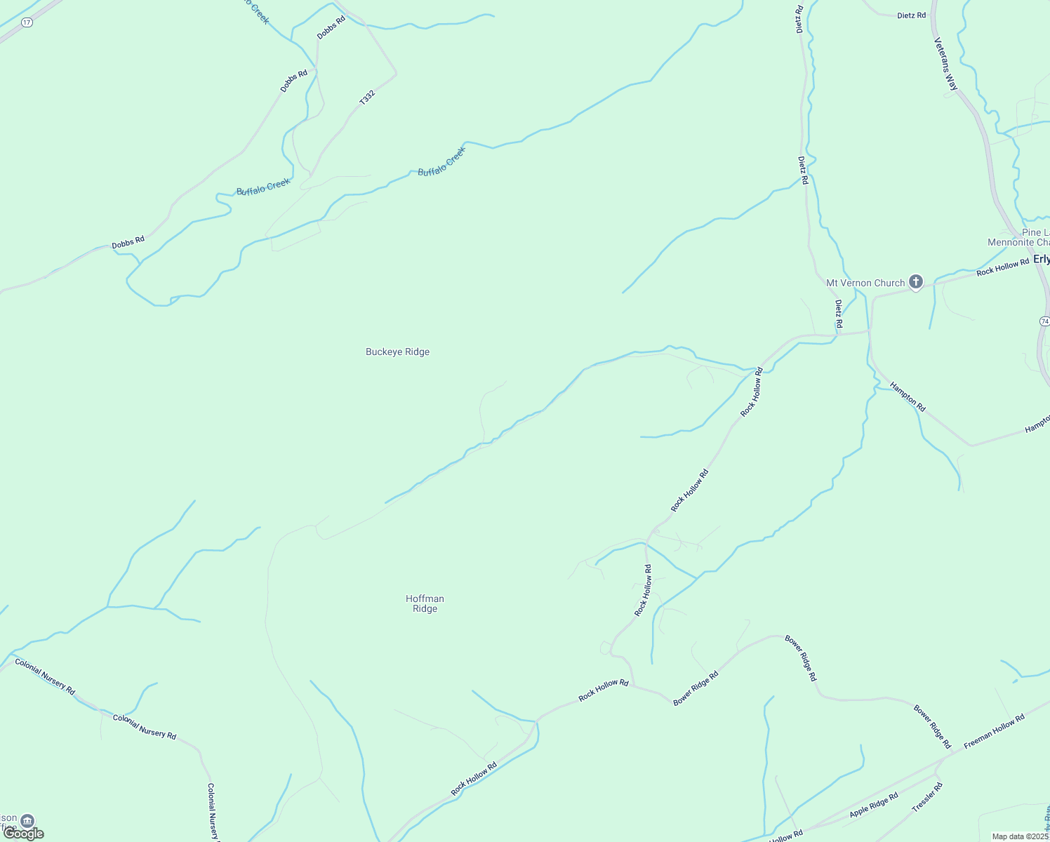 map of restaurants, bars, coffee shops, grocery stores, and more near Paradise Drive in Perry County