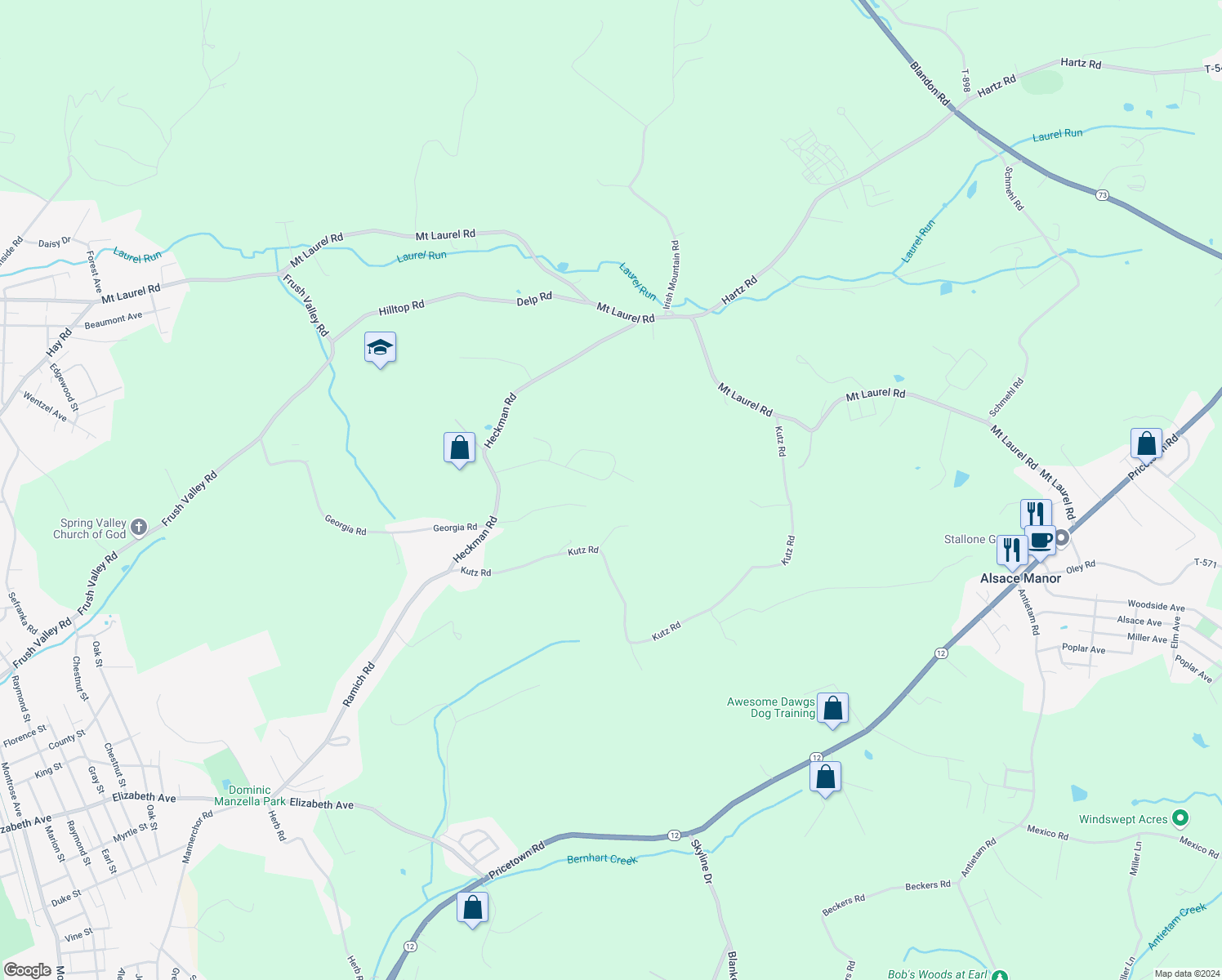 map of restaurants, bars, coffee shops, grocery stores, and more near 137 Beacon Hill Rd in Temple