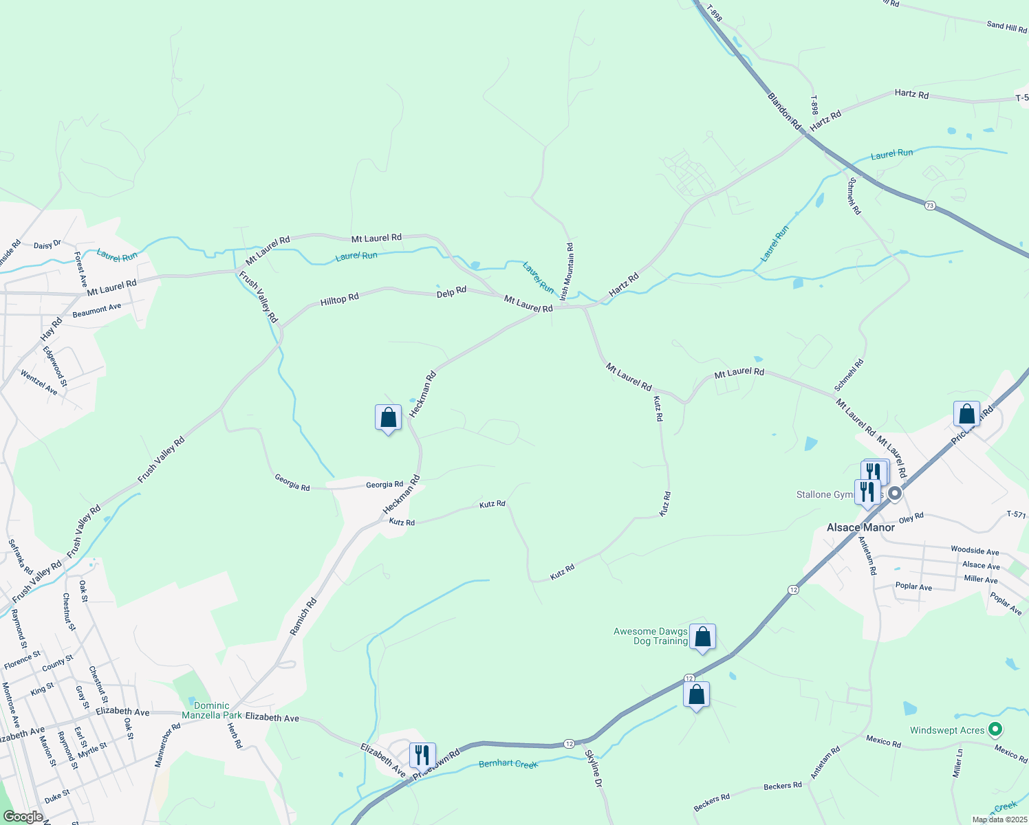 map of restaurants, bars, coffee shops, grocery stores, and more near 140 Beacon Hill Road in Temple