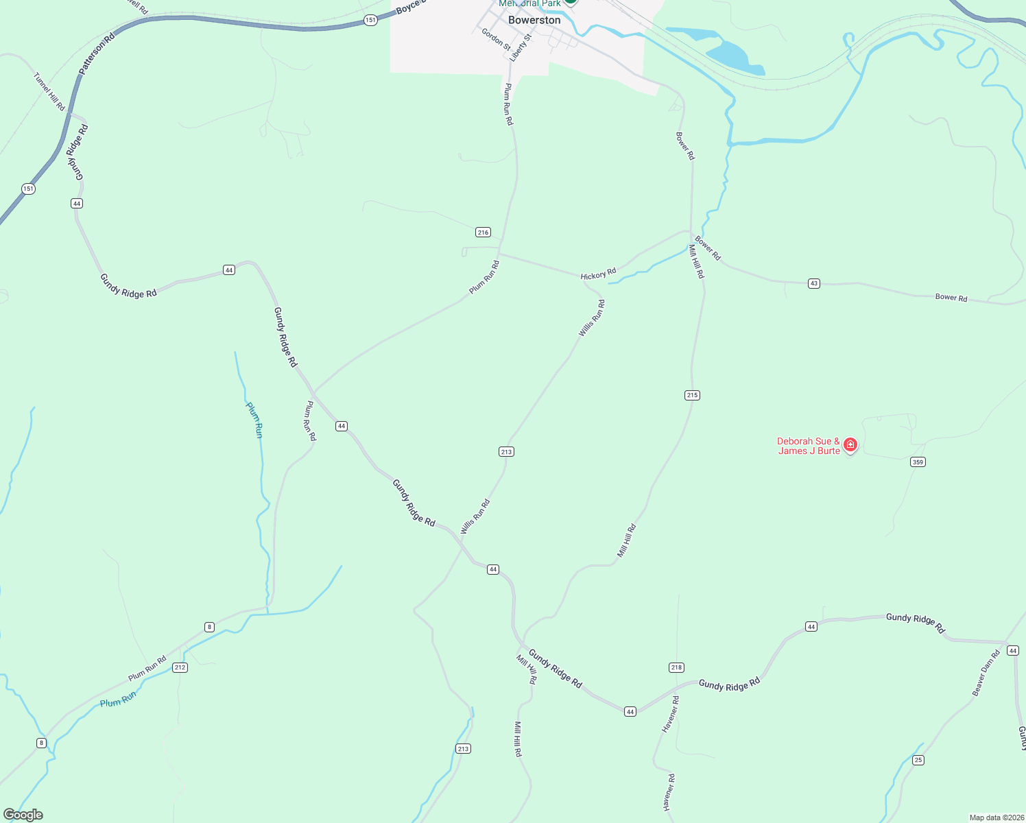 map of restaurants, bars, coffee shops, grocery stores, and more near 90295 Willis Run Road in Bowerston