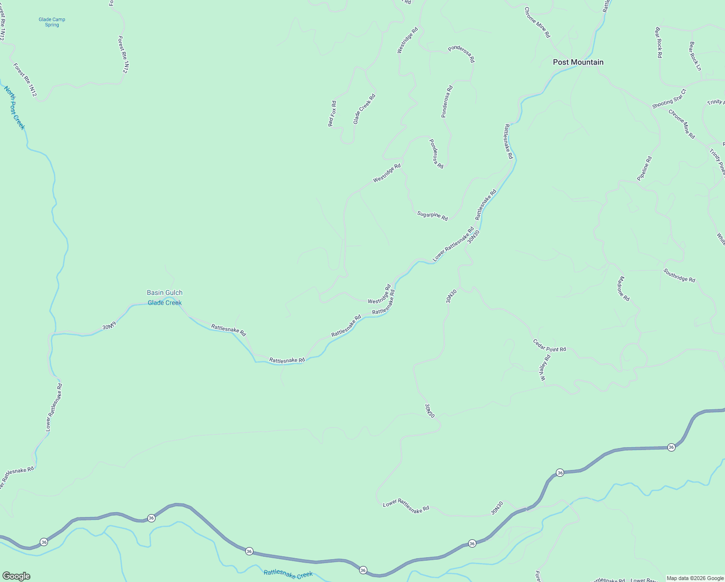map of restaurants, bars, coffee shops, grocery stores, and more near Westridge Road in Hayfork
