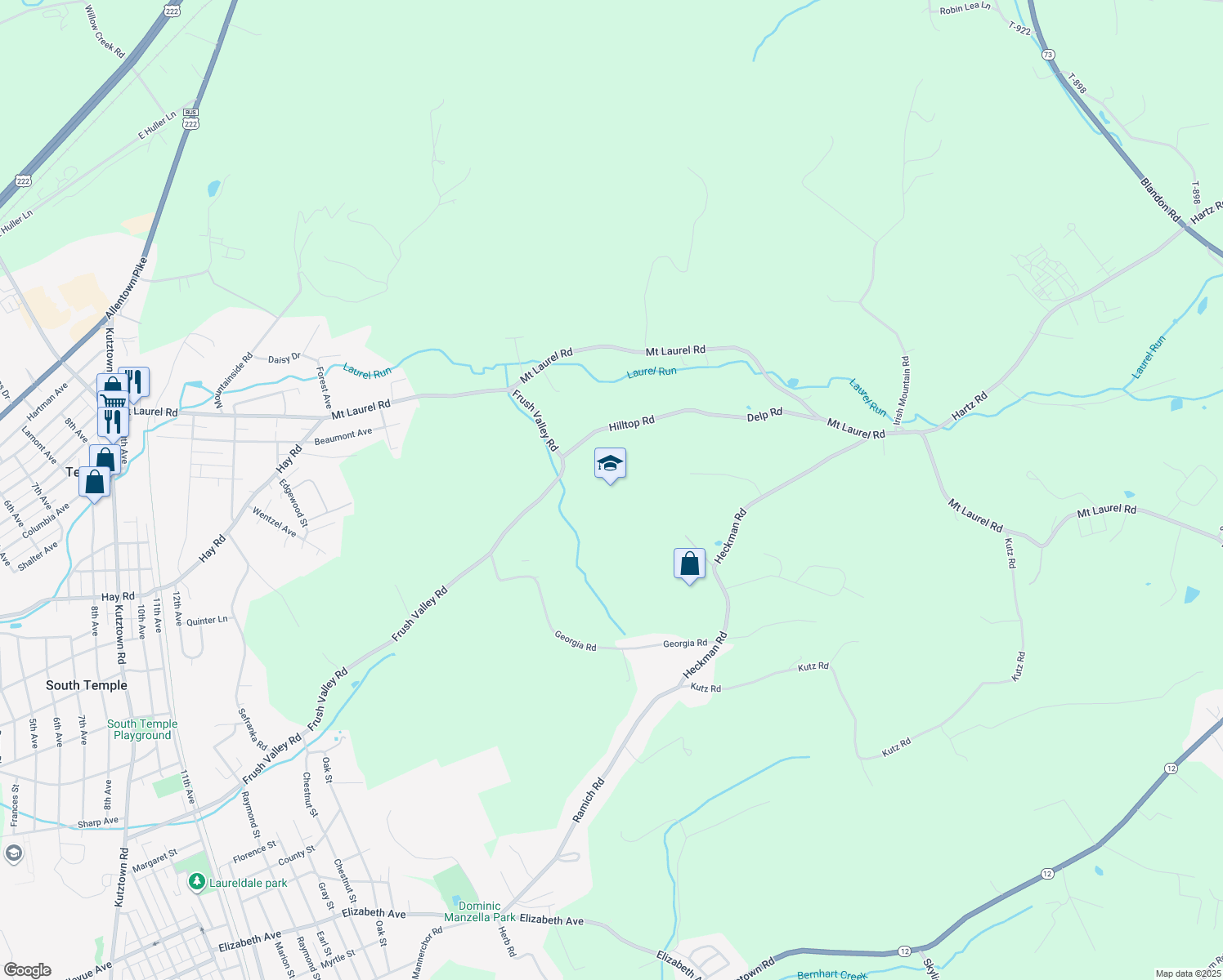 map of restaurants, bars, coffee shops, grocery stores, and more near in Temple