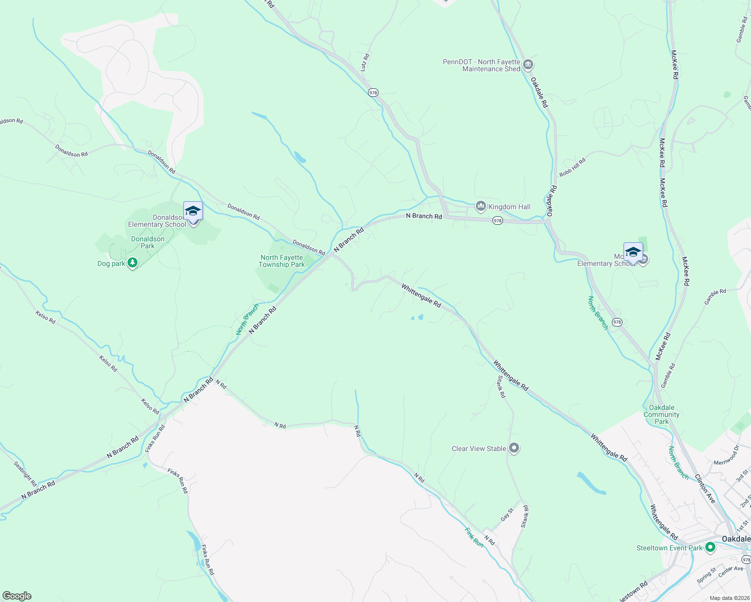 map of restaurants, bars, coffee shops, grocery stores, and more near 170 Whittengale Road in Oakdale