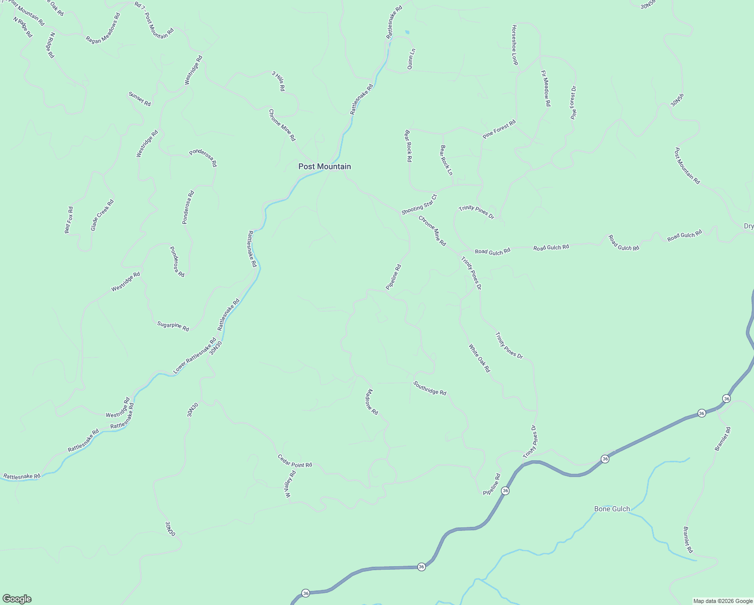 map of restaurants, bars, coffee shops, grocery stores, and more near Pipeline Road in Hayfork