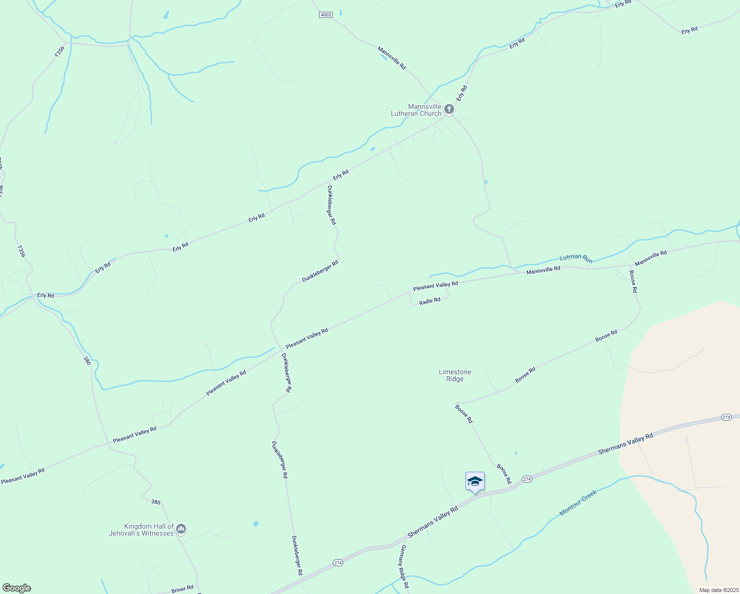 map of restaurants, bars, coffee shops, grocery stores, and more near 678 Pleasant Valley Road in Elliottsburg