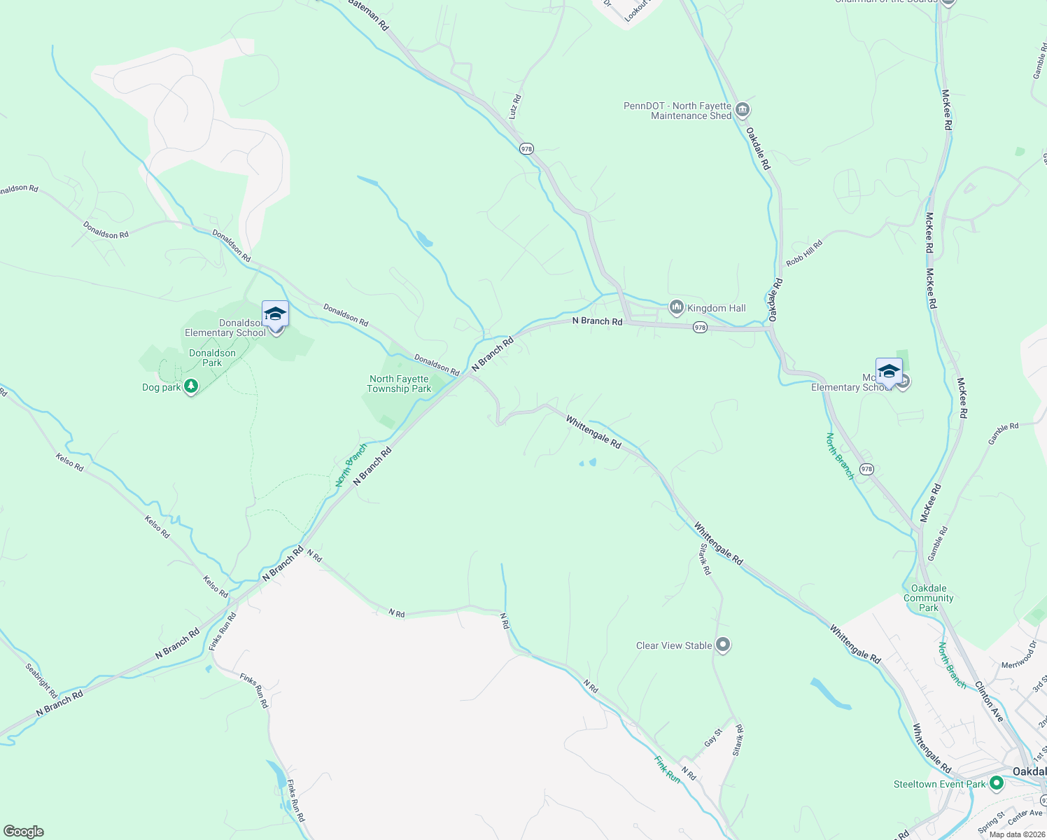 map of restaurants, bars, coffee shops, grocery stores, and more near 170 Whittengale Road in Oakdale