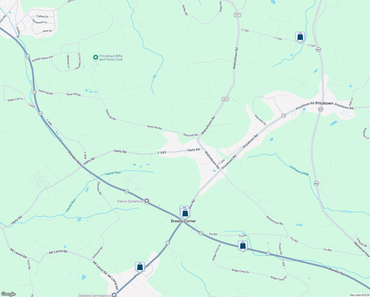 map of restaurants, bars, coffee shops, grocery stores, and more near 455 Hartz Rd in Fleetwood