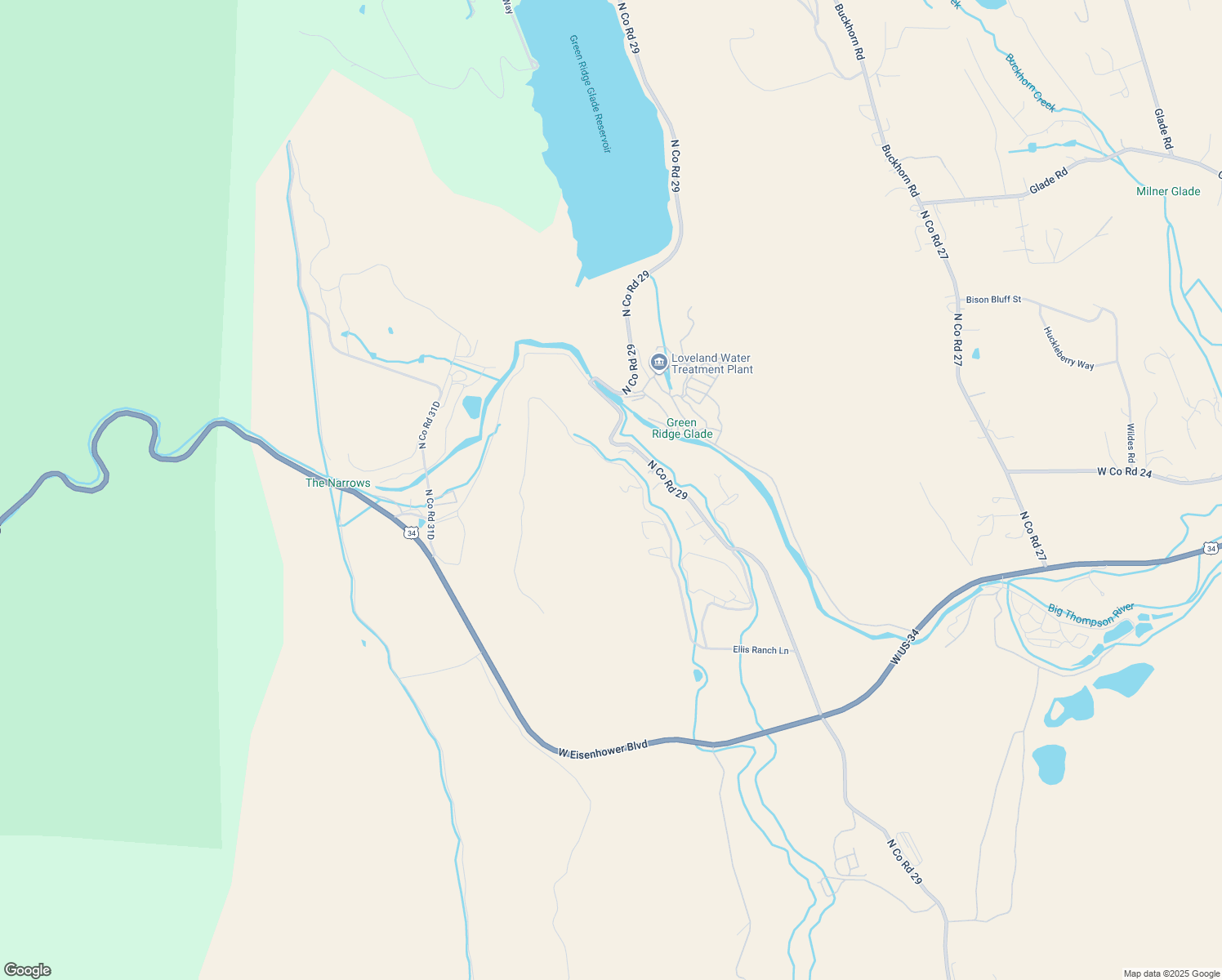 map of restaurants, bars, coffee shops, grocery stores, and more near 2767 Ellis Ranch Lane in Loveland