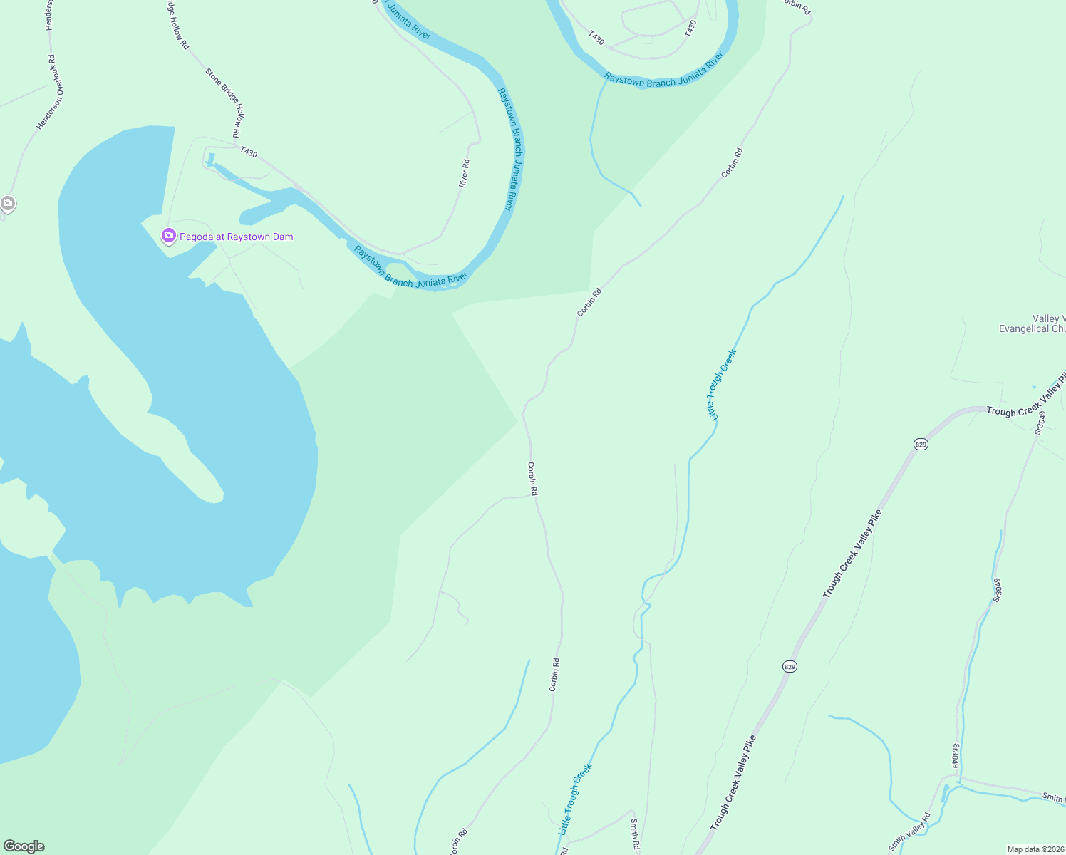 map of restaurants, bars, coffee shops, grocery stores, and more near Corbin Road in Huntingdon