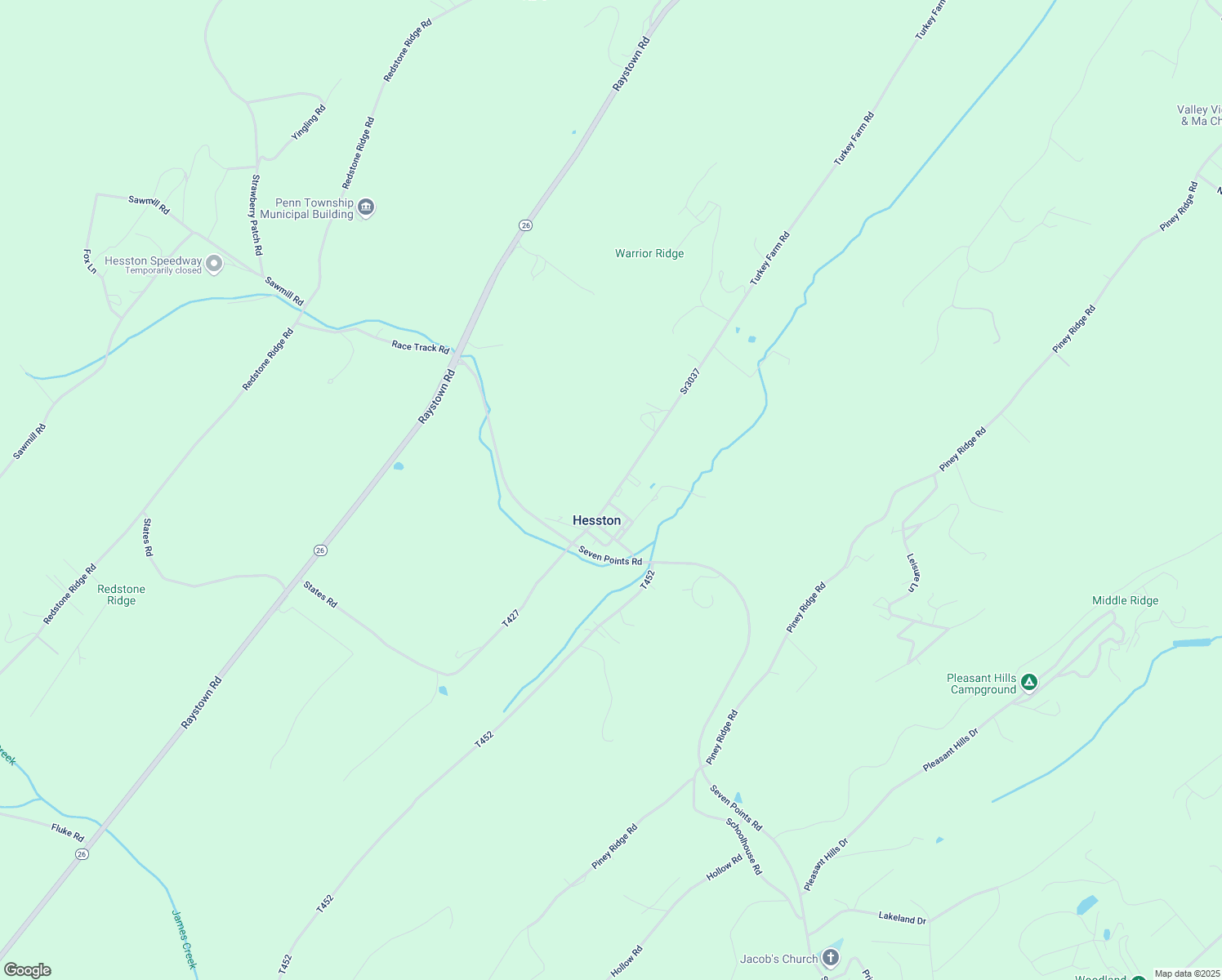 map of restaurants, bars, coffee shops, grocery stores, and more near 12694 Turkey Farm Road in Huntingdon