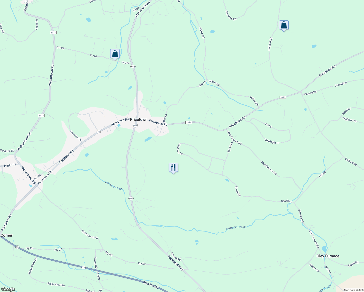 map of restaurants, bars, coffee shops, grocery stores, and more near 38 Augusta Ln in Fleetwood