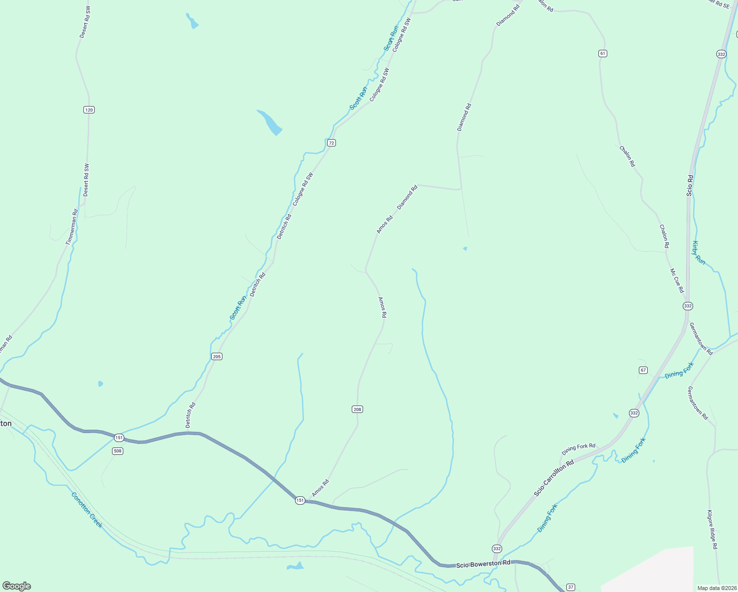 map of restaurants, bars, coffee shops, grocery stores, and more near 91496-91708 Amos Road in Scio