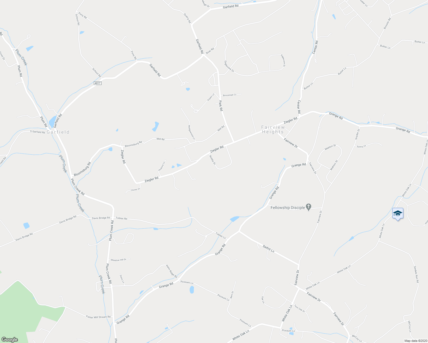 map of restaurants, bars, coffee shops, grocery stores, and more near 136 Robby Drive in Leesport