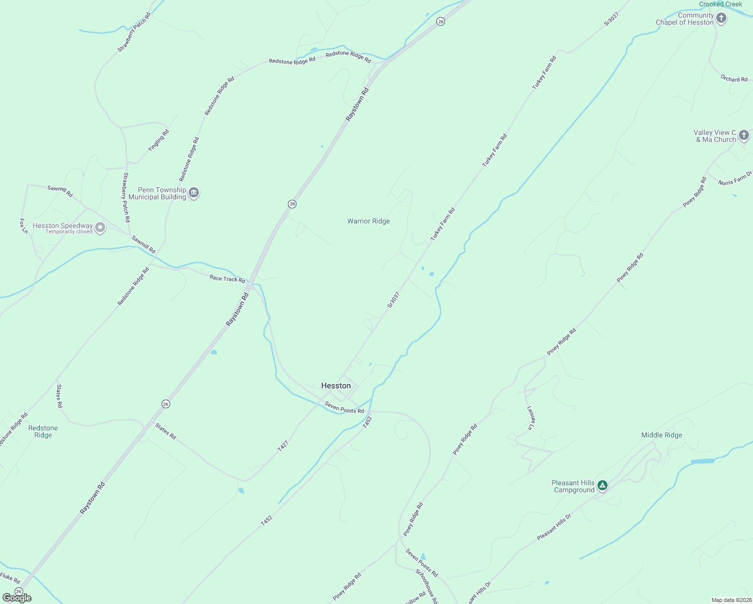 map of restaurants, bars, coffee shops, grocery stores, and more near 12520 Turkey Farm Road in Huntingdon