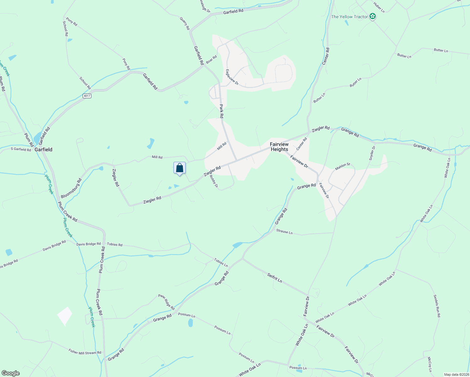 map of restaurants, bars, coffee shops, grocery stores, and more near 124 Robby Drive in Leesport