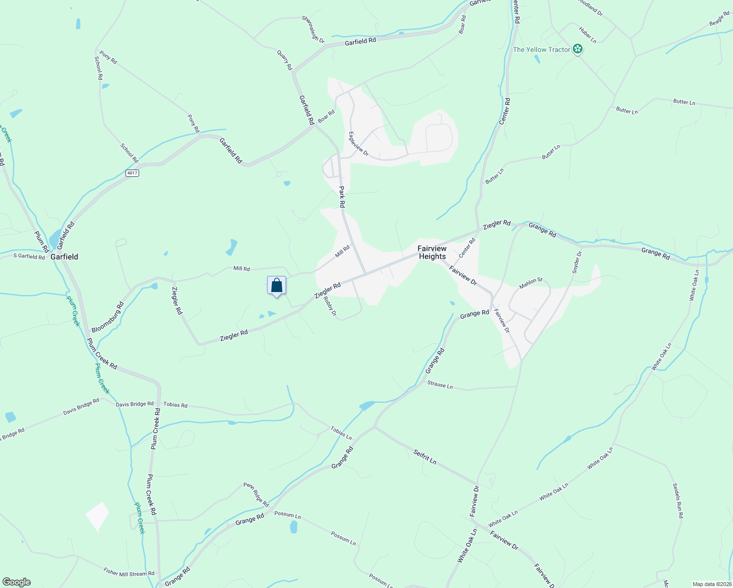 map of restaurants, bars, coffee shops, grocery stores, and more near 116 Robby Drive in Leesport