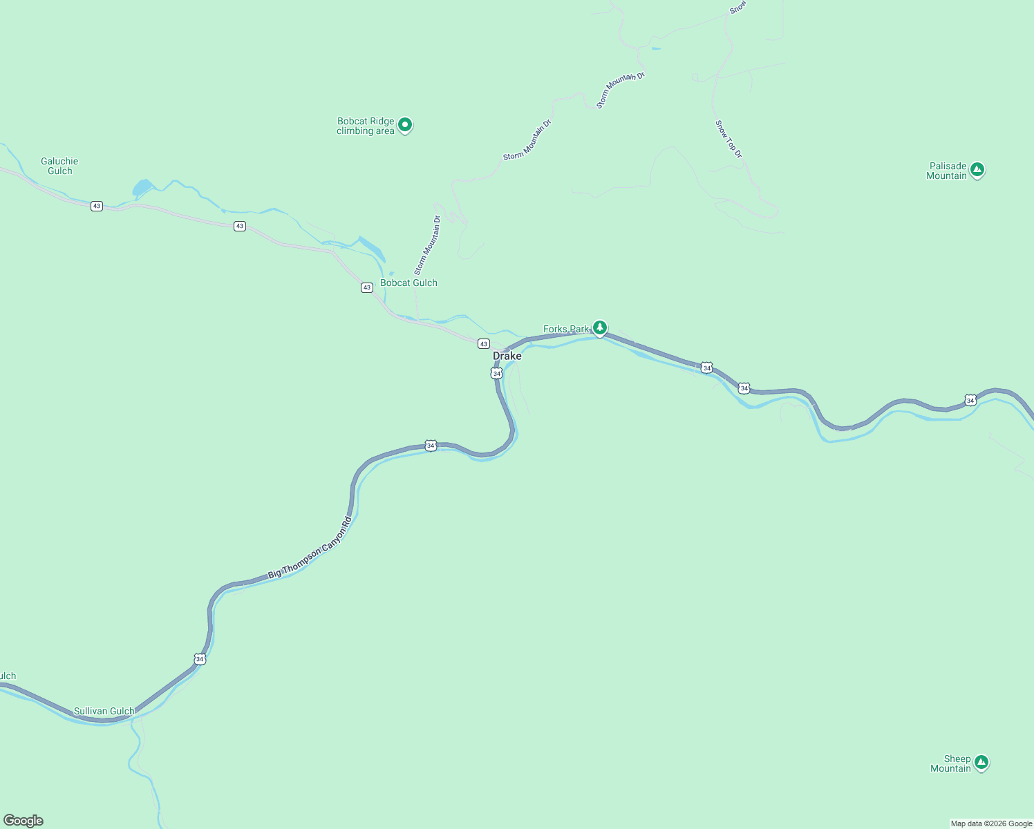 map of restaurants, bars, coffee shops, grocery stores, and more near 246 River Fork Road in Drake