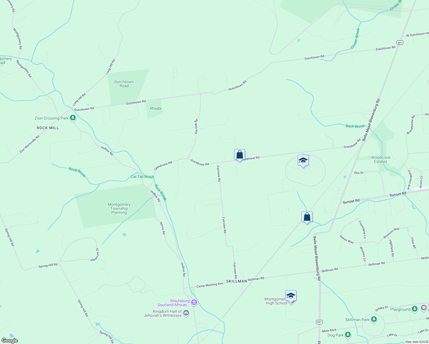 map of restaurants, bars, coffee shops, grocery stores, and more near 192 Fairview Road in Montgomery