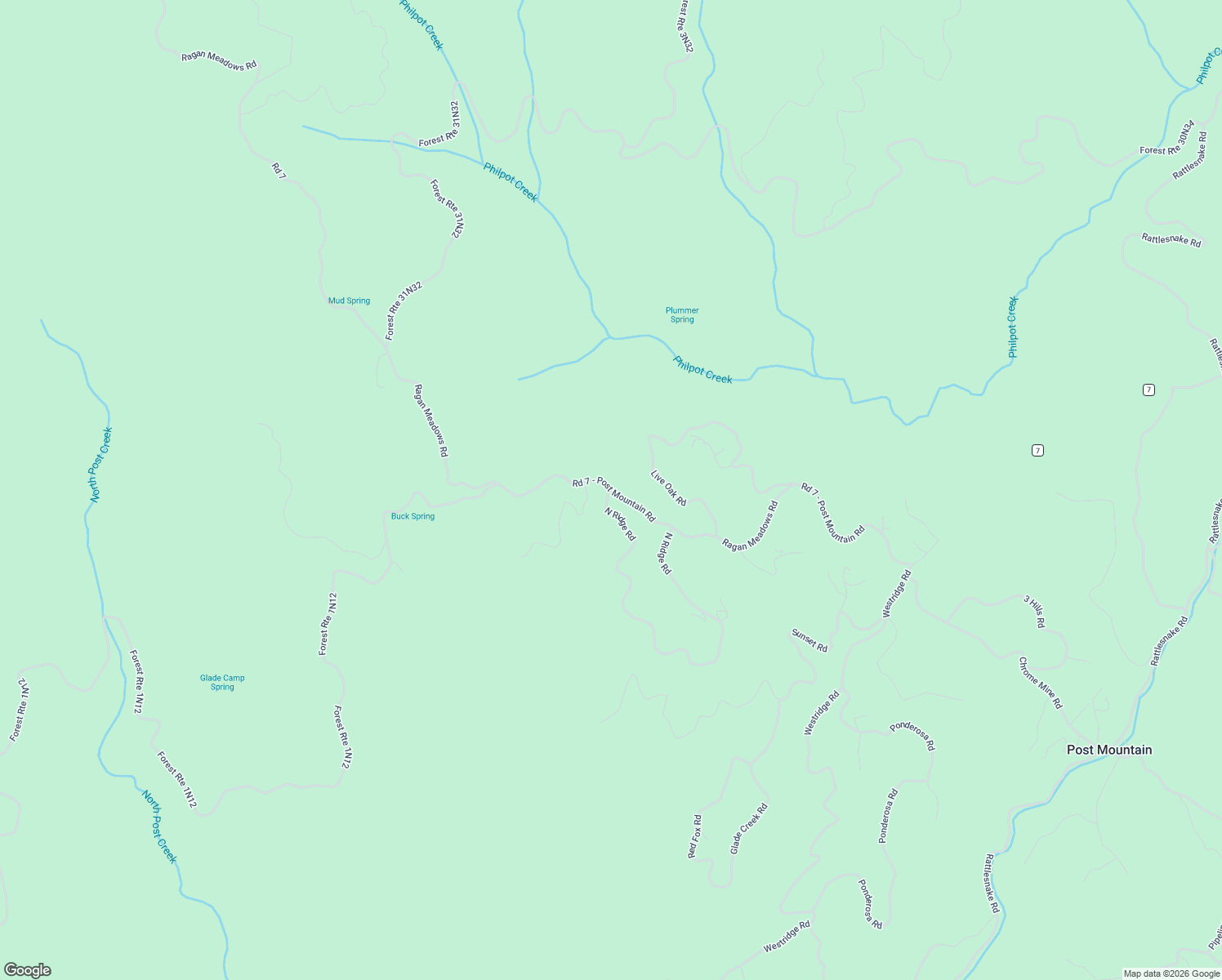 map of restaurants, bars, coffee shops, grocery stores, and more near 100 North Ridge Road in Hayfork