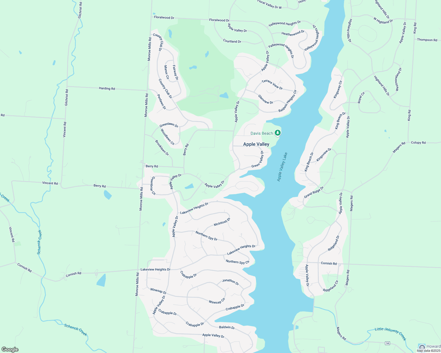 map of restaurants, bars, coffee shops, grocery stores, and more near 59 Greenfield Court in Howard