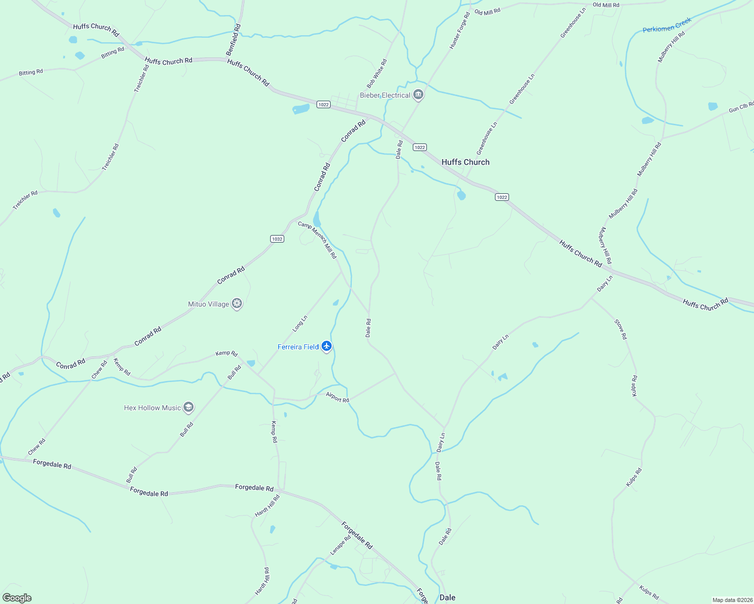 map of restaurants, bars, coffee shops, grocery stores, and more near 2 Camp Mensch Mill Road in Barto