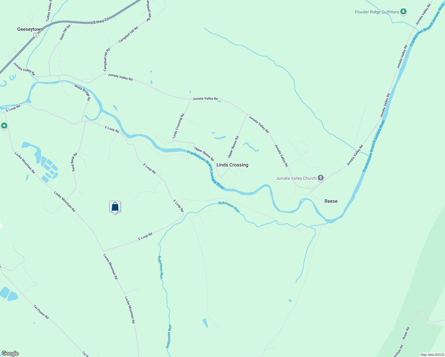 map of restaurants, bars, coffee shops, grocery stores, and more near Hunter Lane in Hollidaysburg