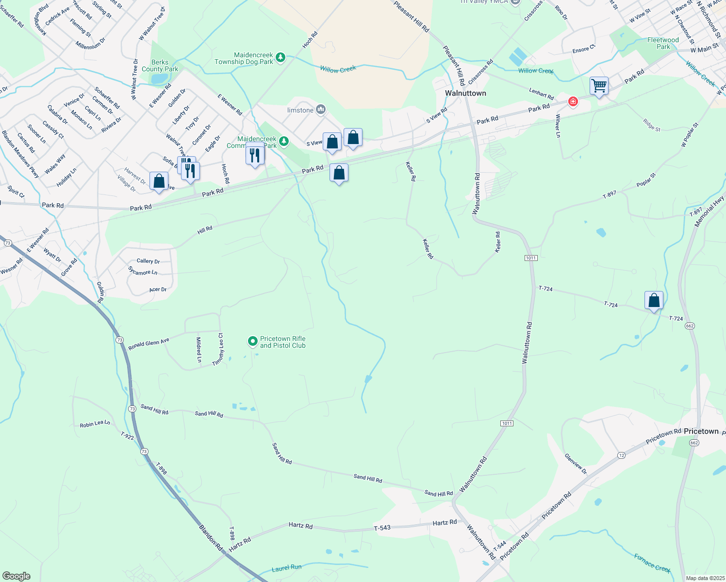 map of restaurants, bars, coffee shops, grocery stores, and more near 690 T-902 in Blandon