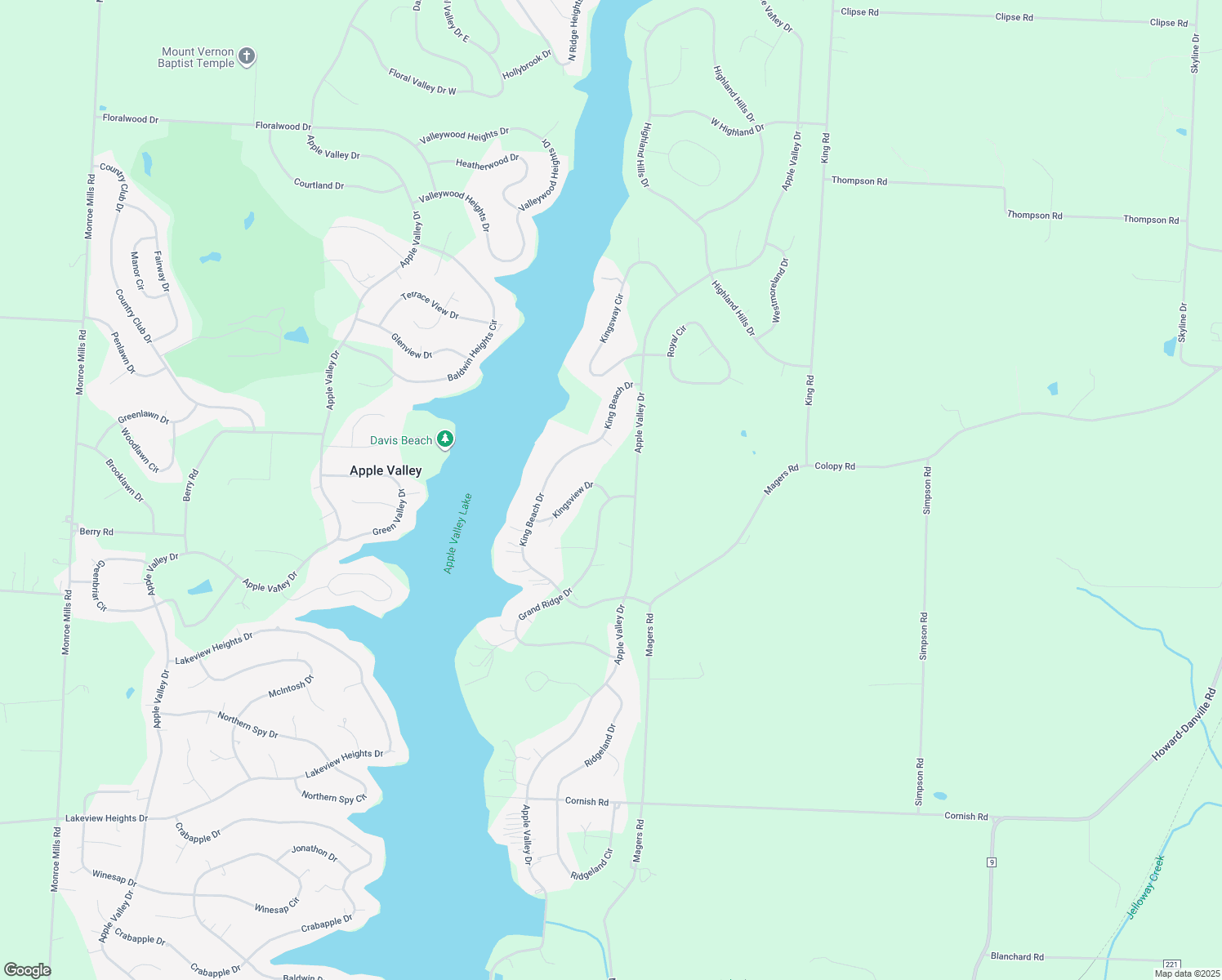 map of restaurants, bars, coffee shops, grocery stores, and more near 678 Kingsview Drive in Howard