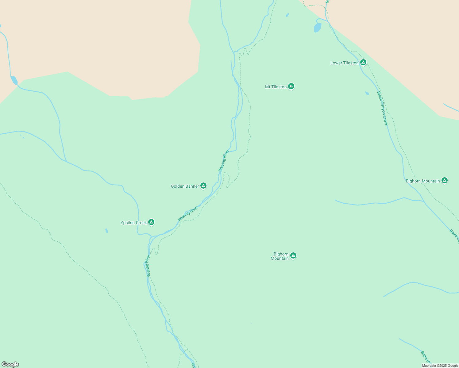 map of restaurants, bars, coffee shops, grocery stores, and more near Lawn Lake Trail in Estes Park