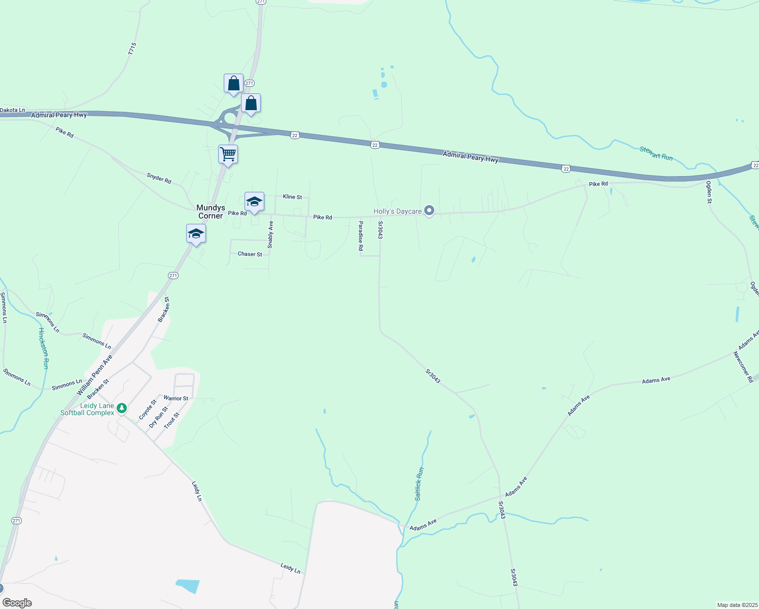 map of restaurants, bars, coffee shops, grocery stores, and more near 2574 Swigle Mountain Rd in Cambria
