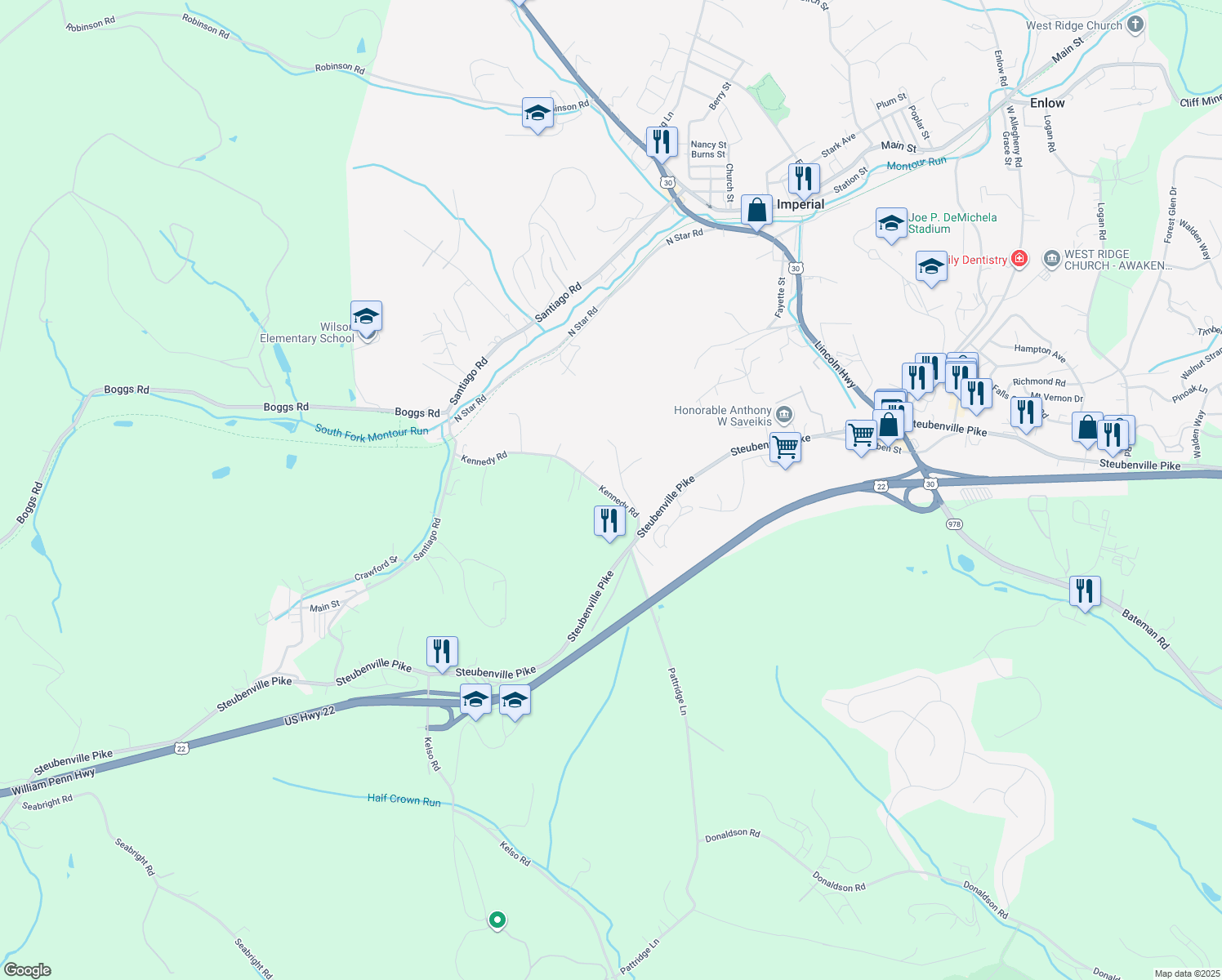 1610 Kennedy Road, Imperial PA Walk Score