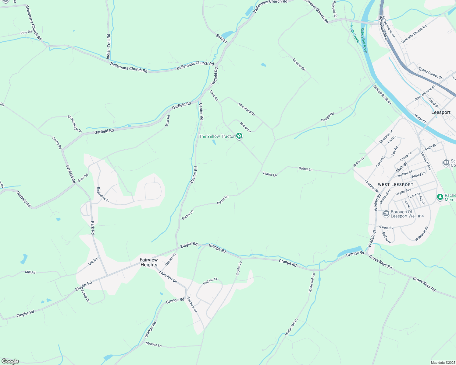 map of restaurants, bars, coffee shops, grocery stores, and more near 767 Butter Ln in Leesport
