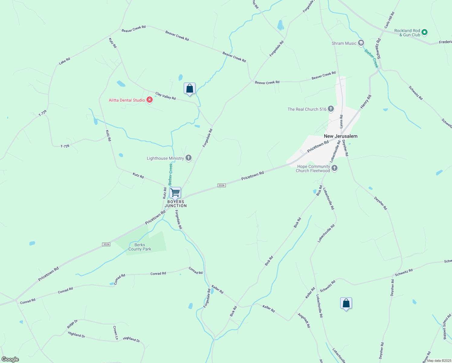 map of restaurants, bars, coffee shops, grocery stores, and more near 88 Pricetown Rd in Fleetwood