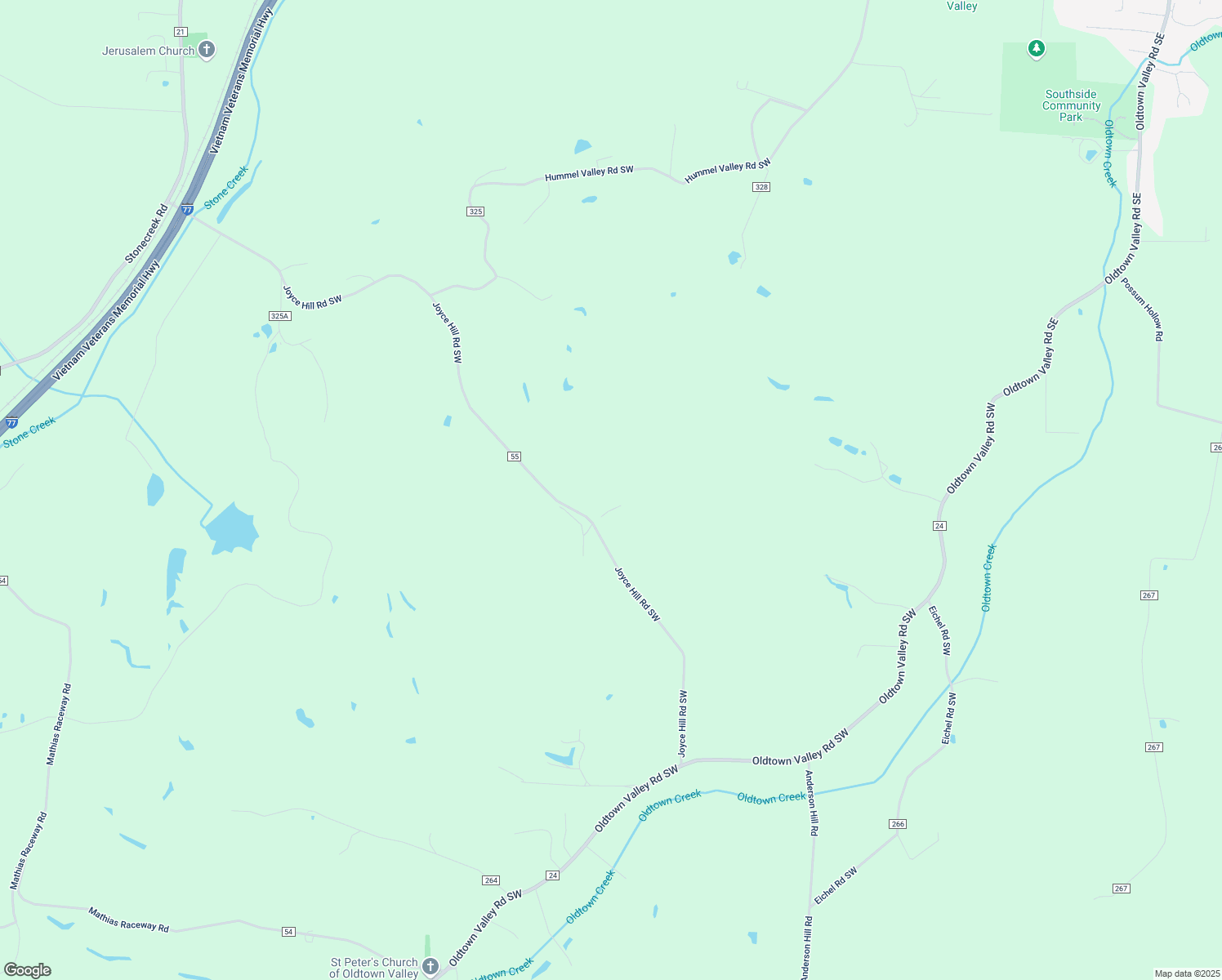map of restaurants, bars, coffee shops, grocery stores, and more near 2819 Joyce Hill Road Southwest in New Philadelphia