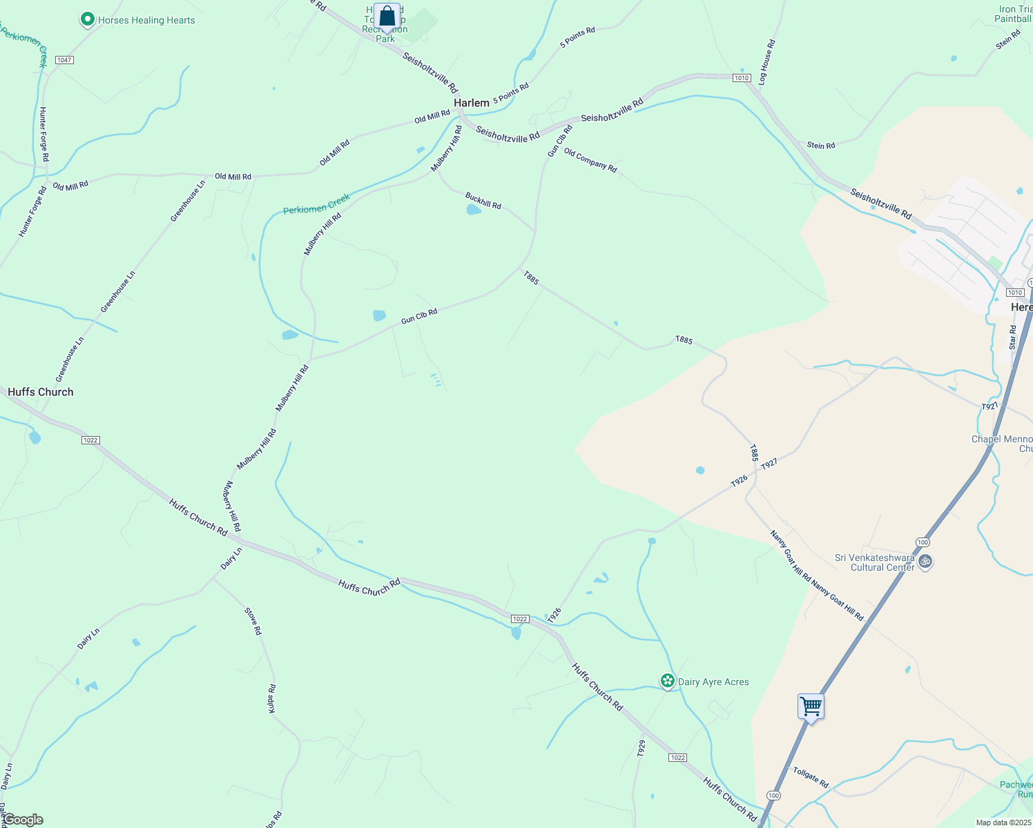 map of restaurants, bars, coffee shops, grocery stores, and more near 10 Mountain Road in Barto