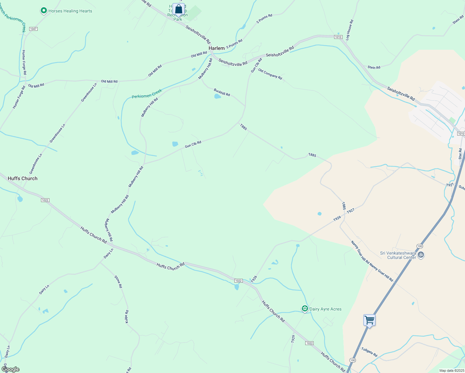map of restaurants, bars, coffee shops, grocery stores, and more near 10 Mountain Road in Barto