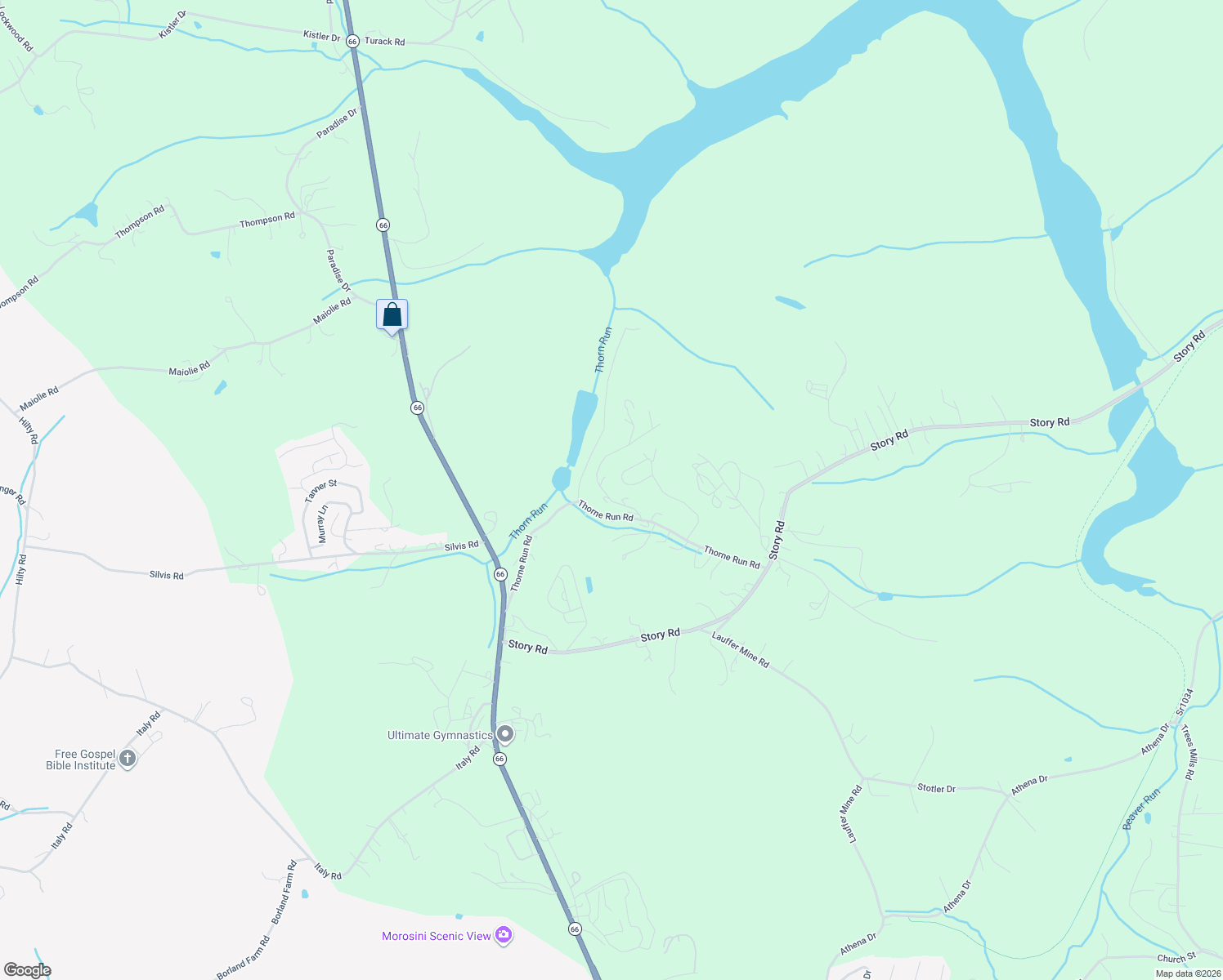 map of restaurants, bars, coffee shops, grocery stores, and more near 246 Deborah Circle in Export